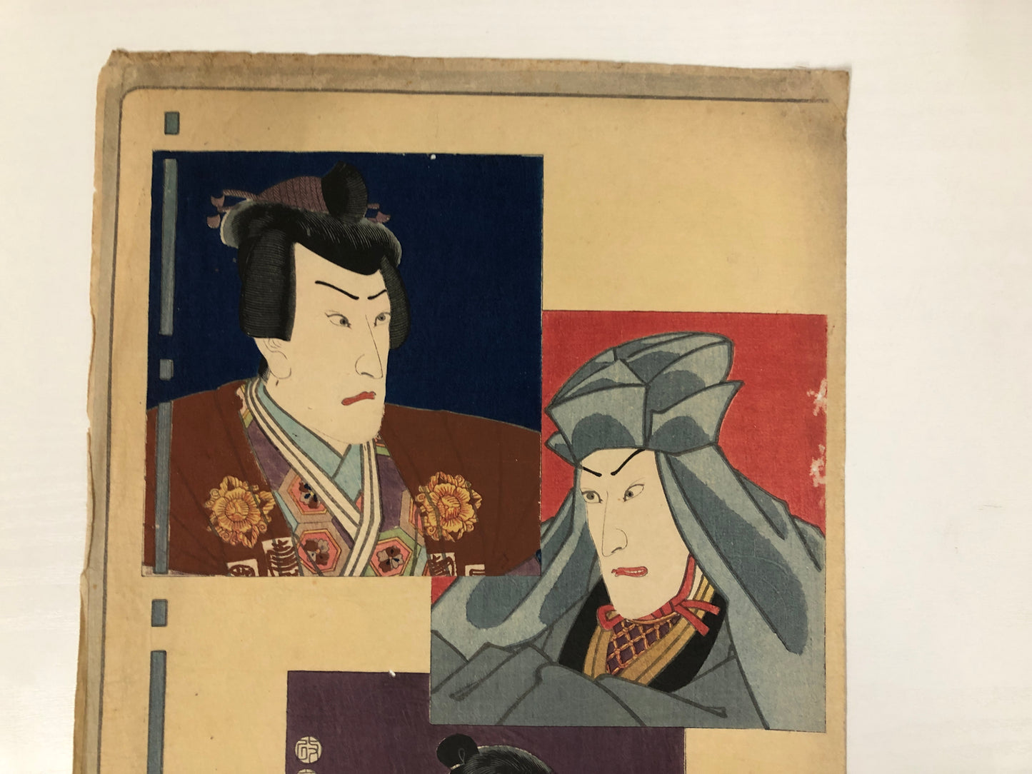 Y4012 WOODBLOCK PRINT Toyokuni actor Japan Ukiyoe art interior antique decor
