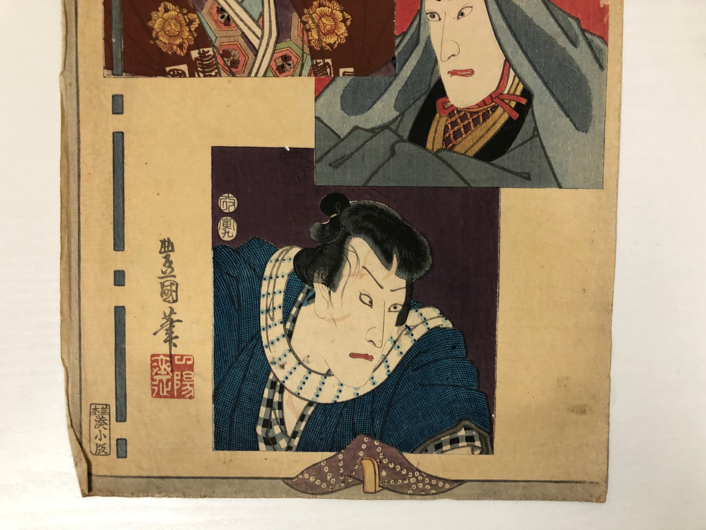 Y4012 WOODBLOCK PRINT Toyokuni actor Japan Ukiyoe art interior antique decor