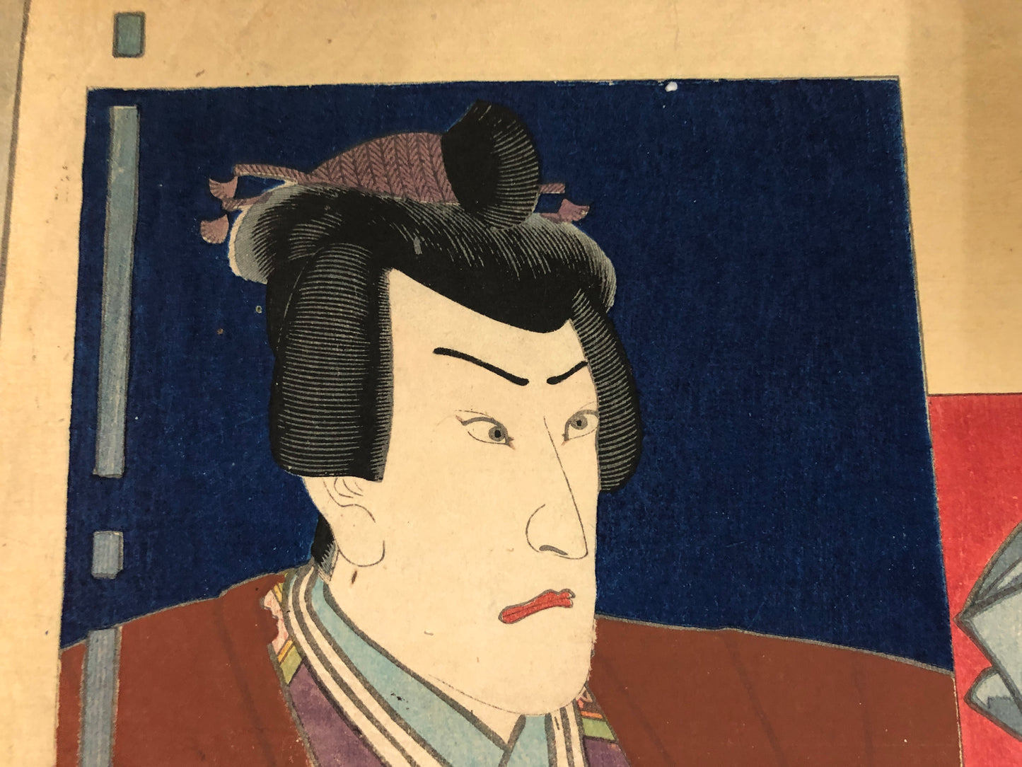 Y4012 WOODBLOCK PRINT Toyokuni actor Japan Ukiyoe art interior antique decor