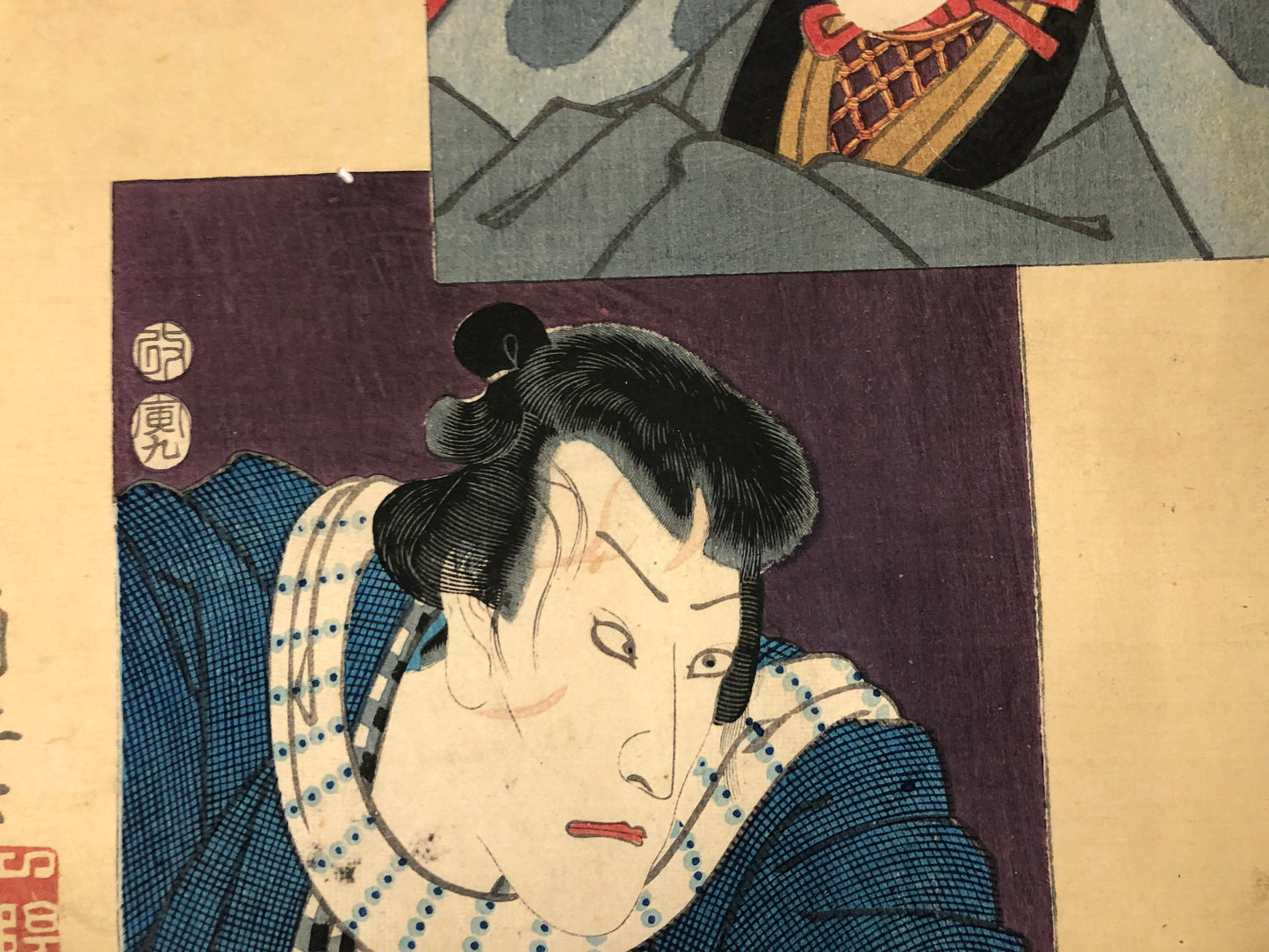 Y4012 WOODBLOCK PRINT Toyokuni actor Japan Ukiyoe art interior antique decor