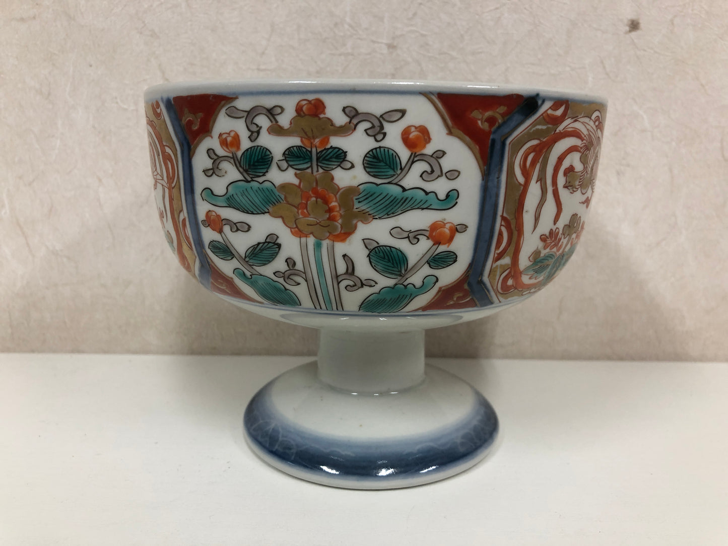 Y4042 HAISEN Imari-ware color picture Wash Basin foot Japanese antique vintage