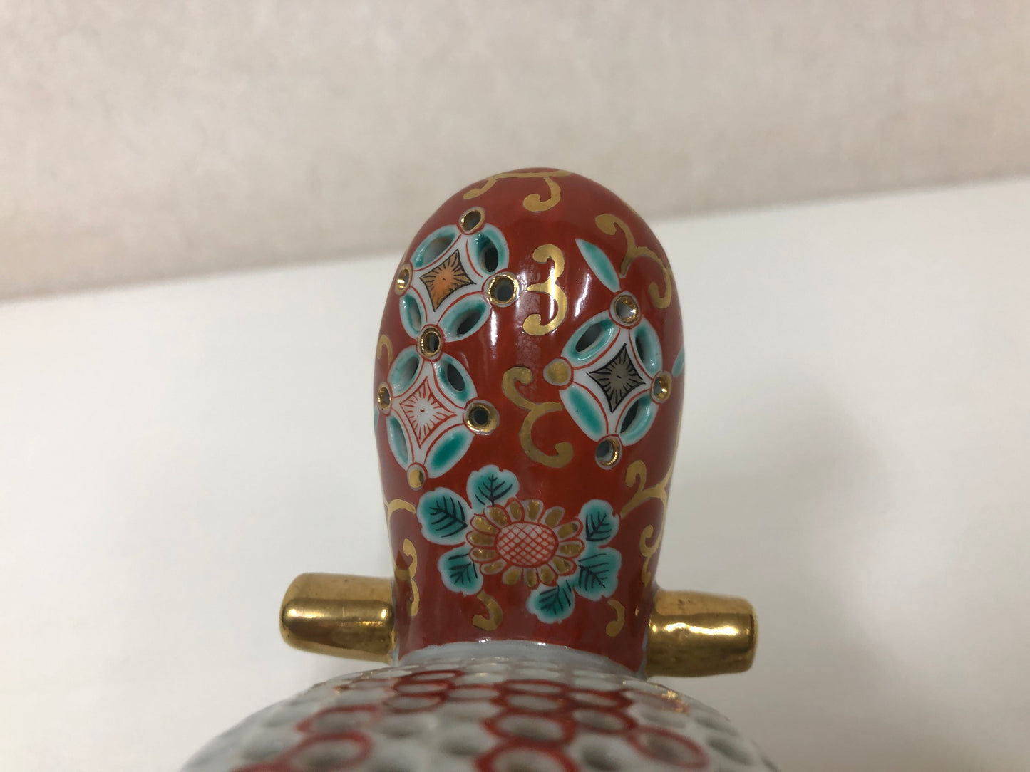 Y4054 KOURO Arita-ware Eboshi signed antique Incense Burner fragrant aroma Japan