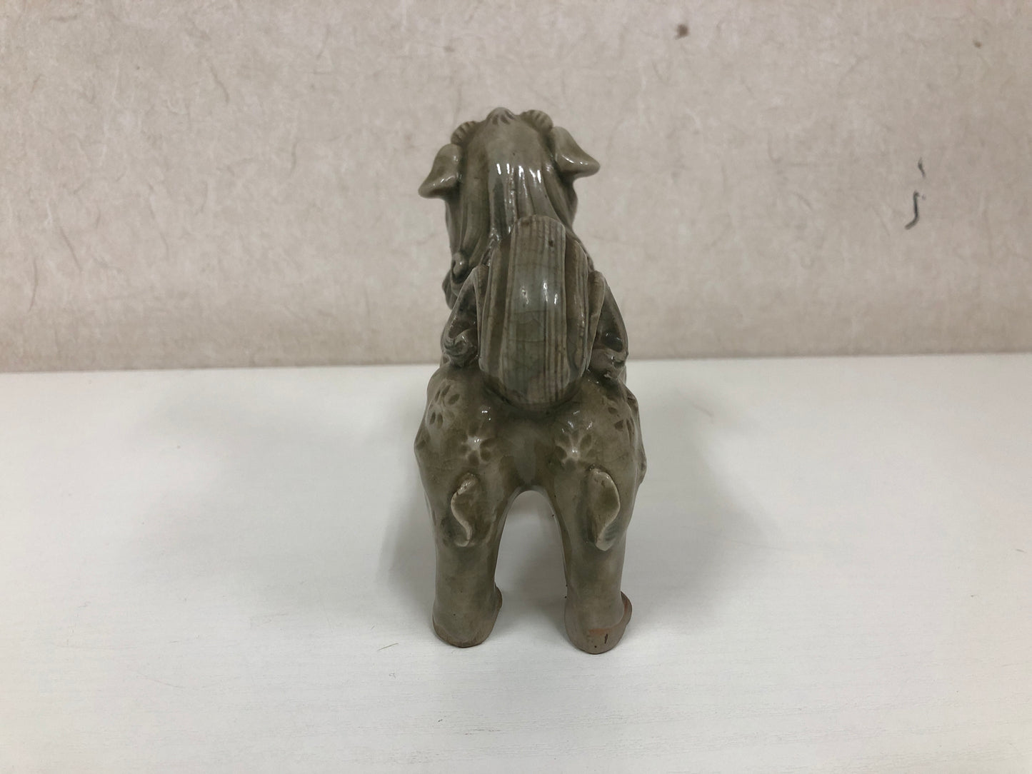 Y4055 KOURO Seto-ware Lion signed box antique Incense Burner fragrance Japan