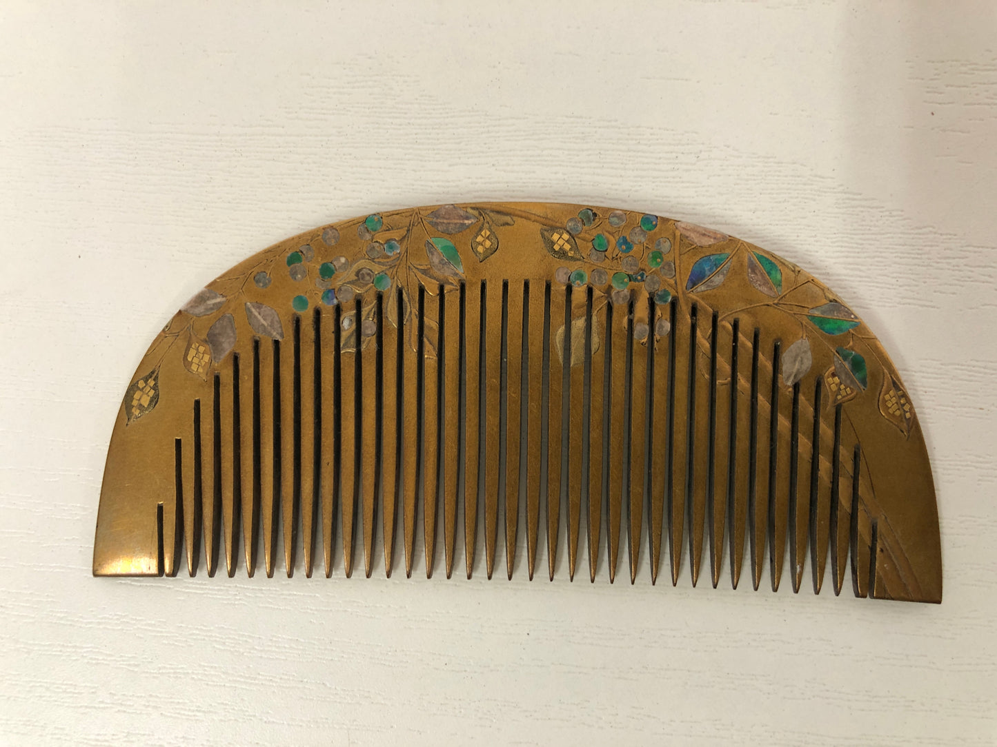 Y4117 KOUGAI Hair stick dressing tools Makie signed box Japan antique kimono