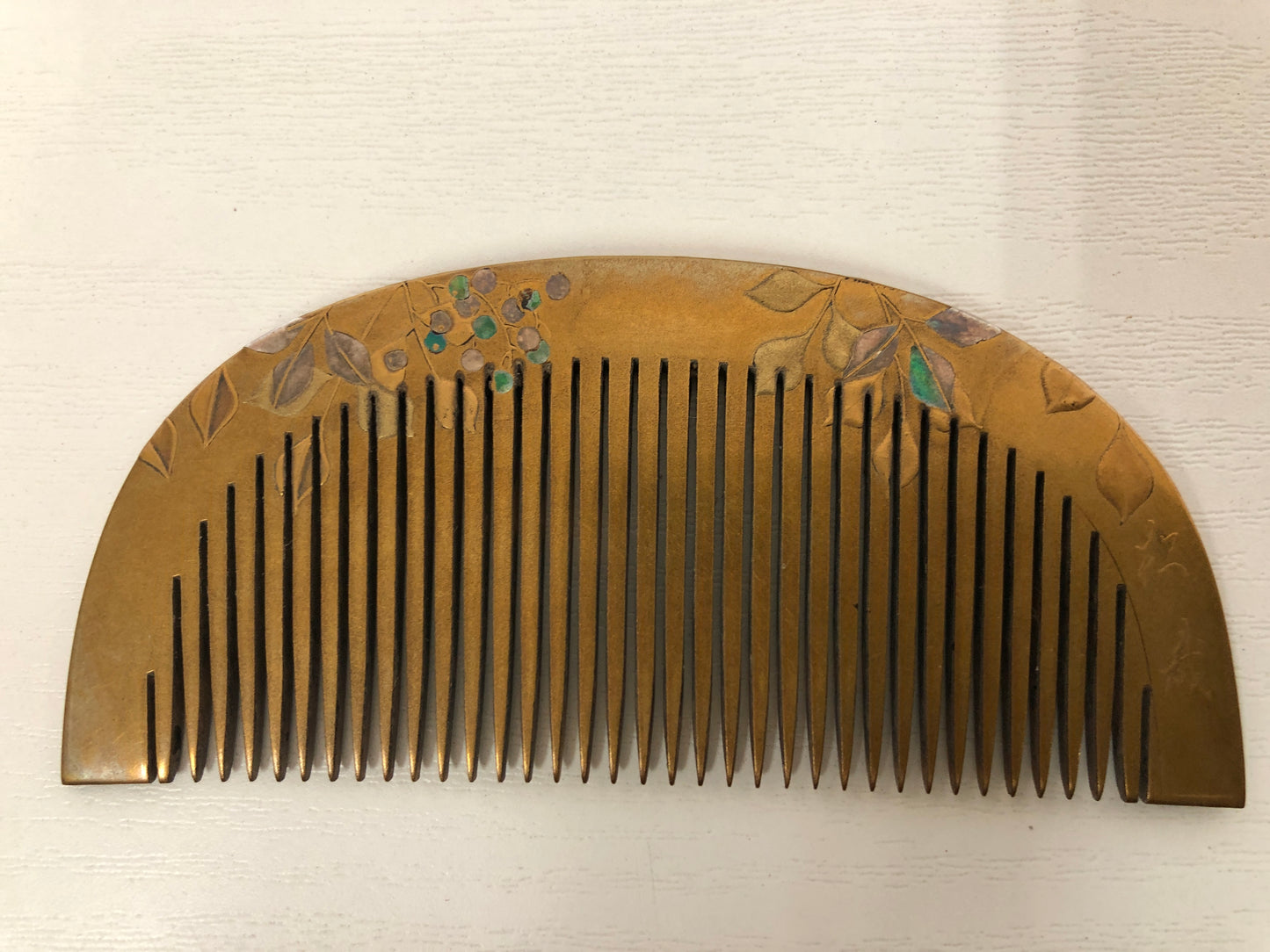 Y4117 KOUGAI Hair stick dressing tools Makie signed box Japan antique kimono