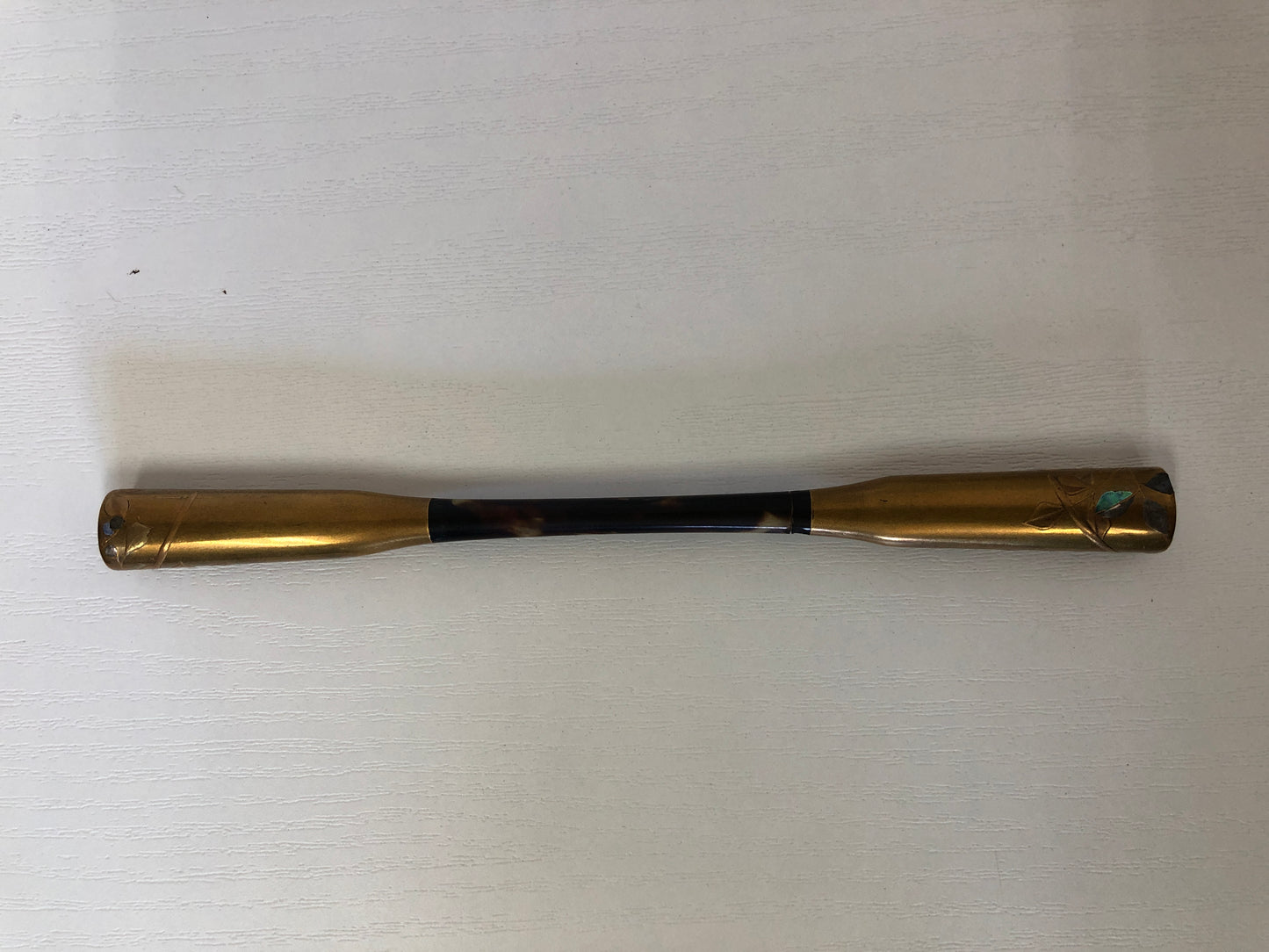 Y4117 KOUGAI Hair stick dressing tools Makie signed box Japan antique kimono