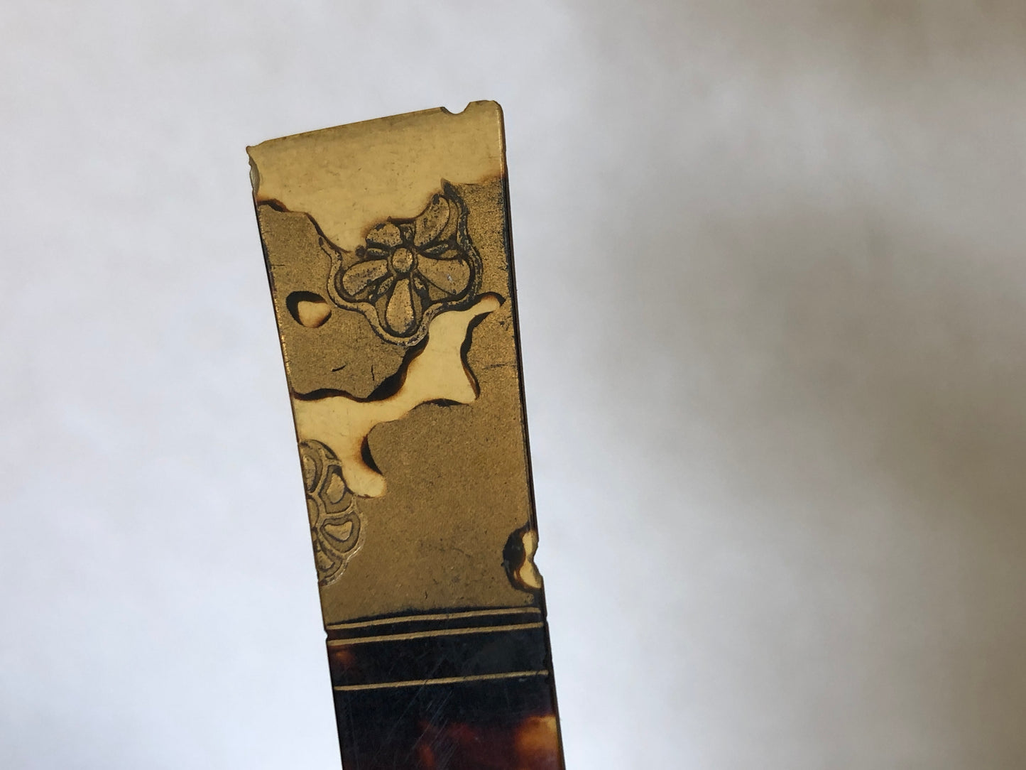 Y4118 KOUGAI Hair dressing tools Makie pair set box Japan antique kimono