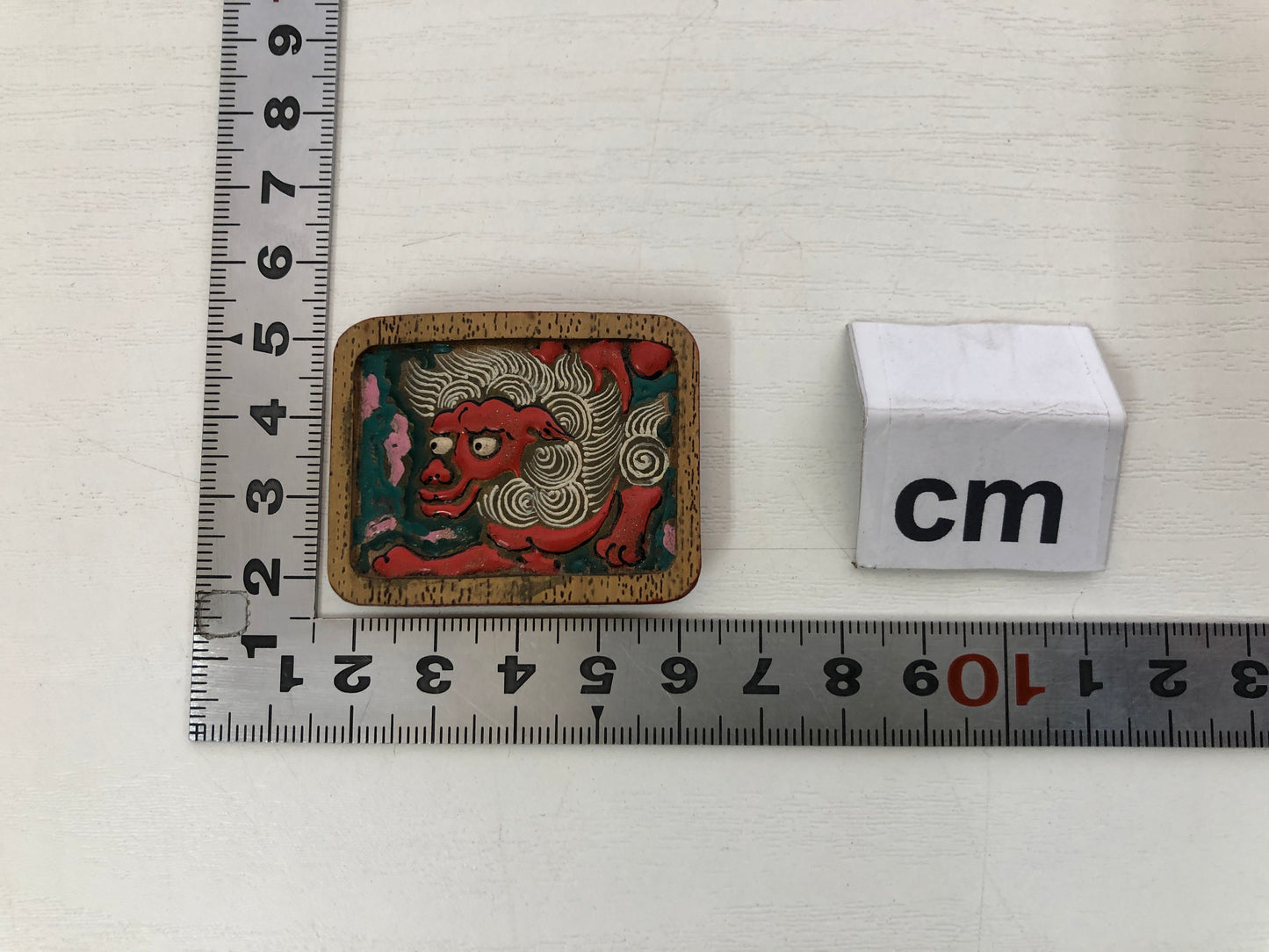 Y4122 OBIDOME Sash Clip brooch Lion bamboo work Japanese Kimono vintage antique