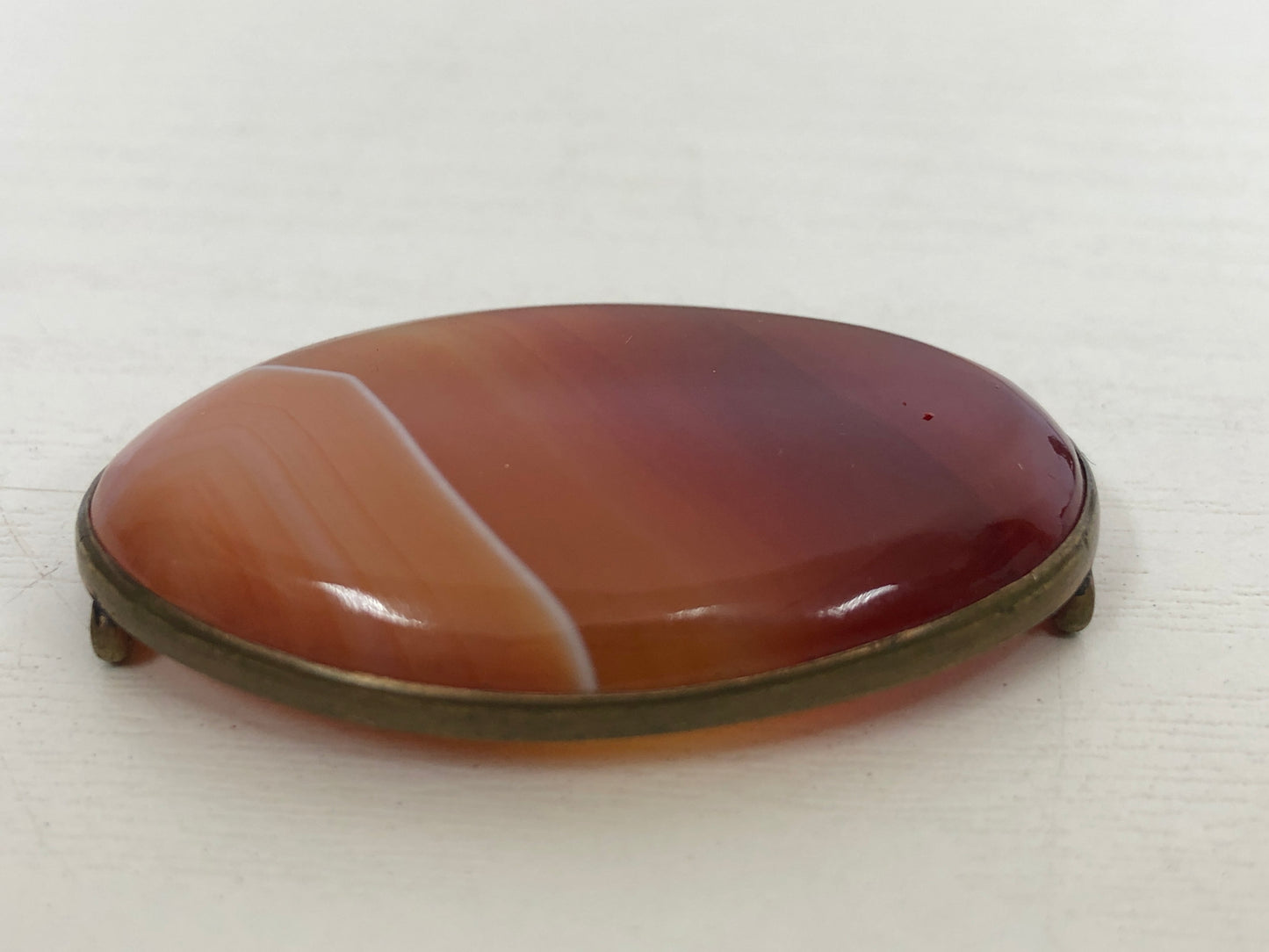 Y4123 OBIDOME Sash Clip brooch Agate Japanese Kimono vintage antique accessory