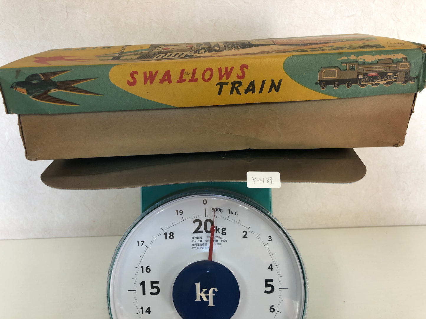 Y4139 TIN TOY Swallows Express Train vehicle railway box Japan antique vintage