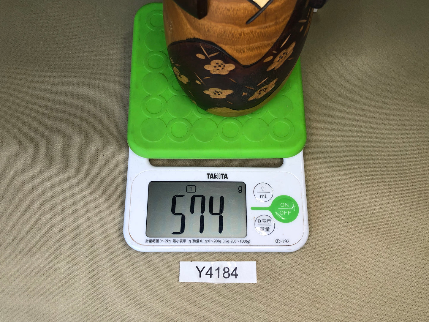 Y4184 NINGYO wood carving Kokeshi doll signed Japan antique vintage figure