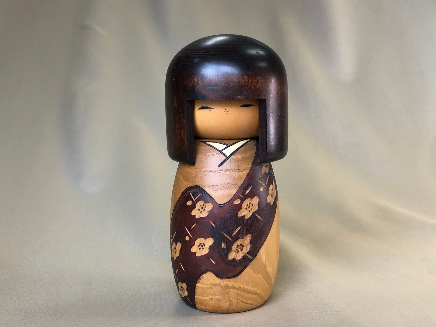 Y4184 NINGYO wood carving Kokeshi doll signed Japan antique vintage figure