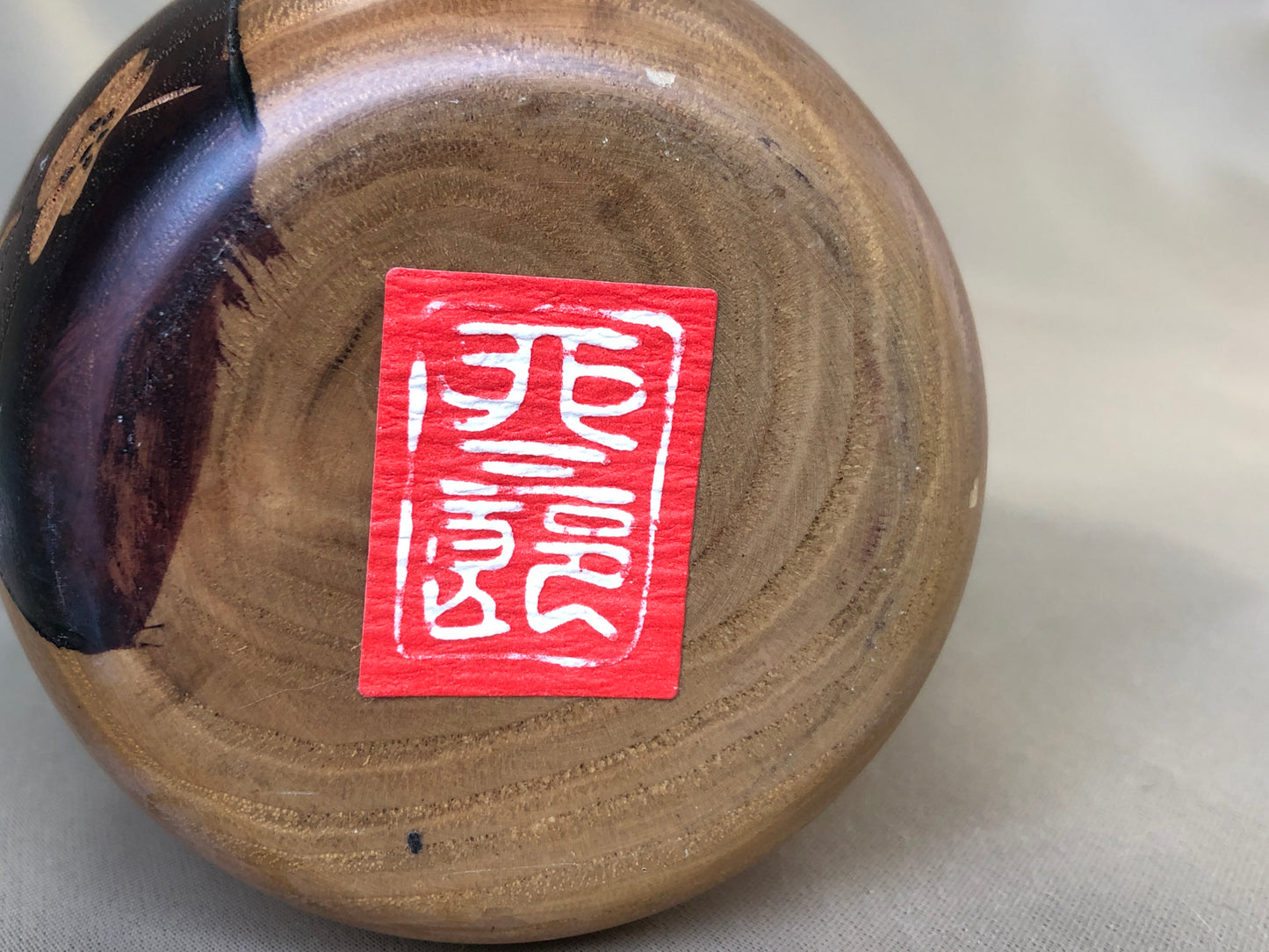 Y4184 NINGYO wood carving Kokeshi doll signed Japan antique vintage figure