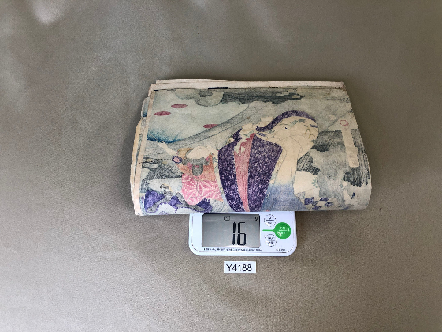 Y4188 WOODBLOCK PRINT Kunisada Cherry-blossom viewing triptych Japan Ukiyoe art