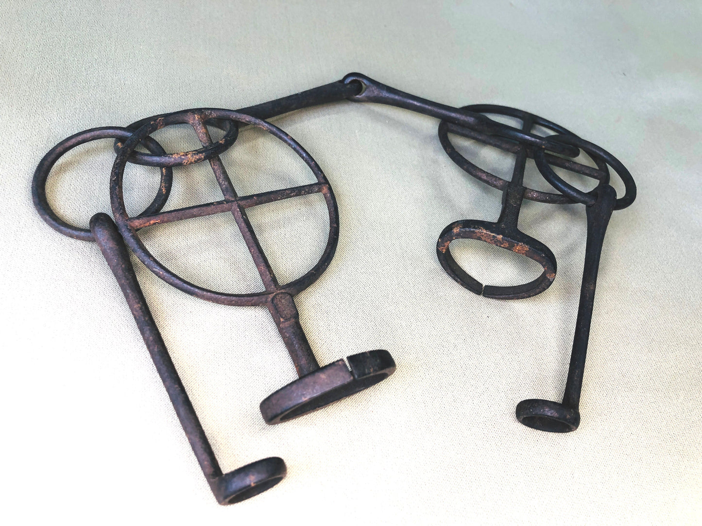 Y4220 BAGU Bit Horse Harness signed iron Japanese antique sports vintage Japan