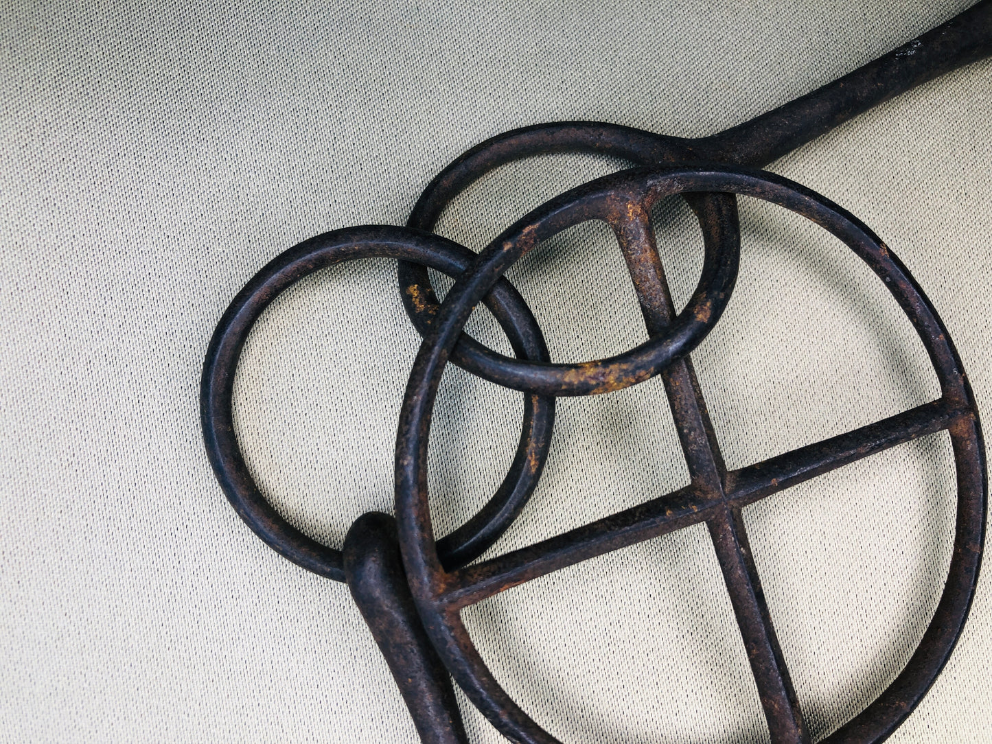Y4220 BAGU Bit Horse Harness signed iron Japanese antique sports vintage Japan