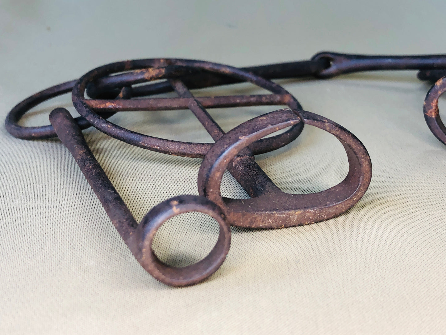 Y4220 BAGU Bit Horse Harness signed iron Japanese antique sports vintage Japan