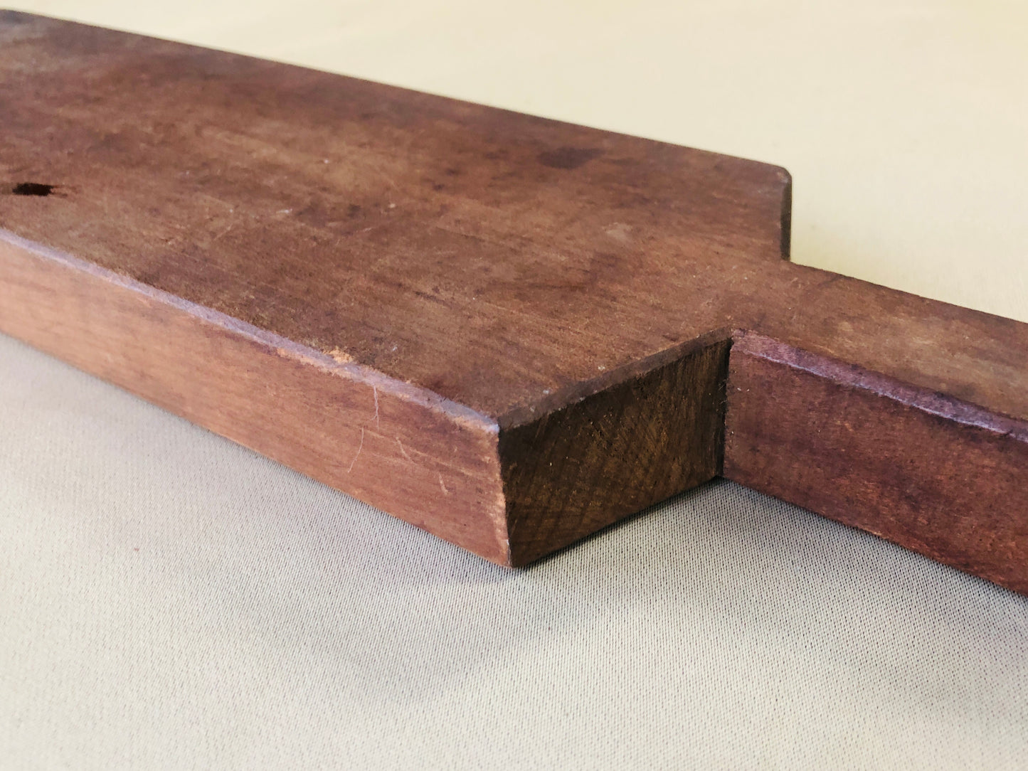 Y4223 KASHIGATA Bamboo Leaf handle Japan antique Wooden Pastry Mold wagashi
