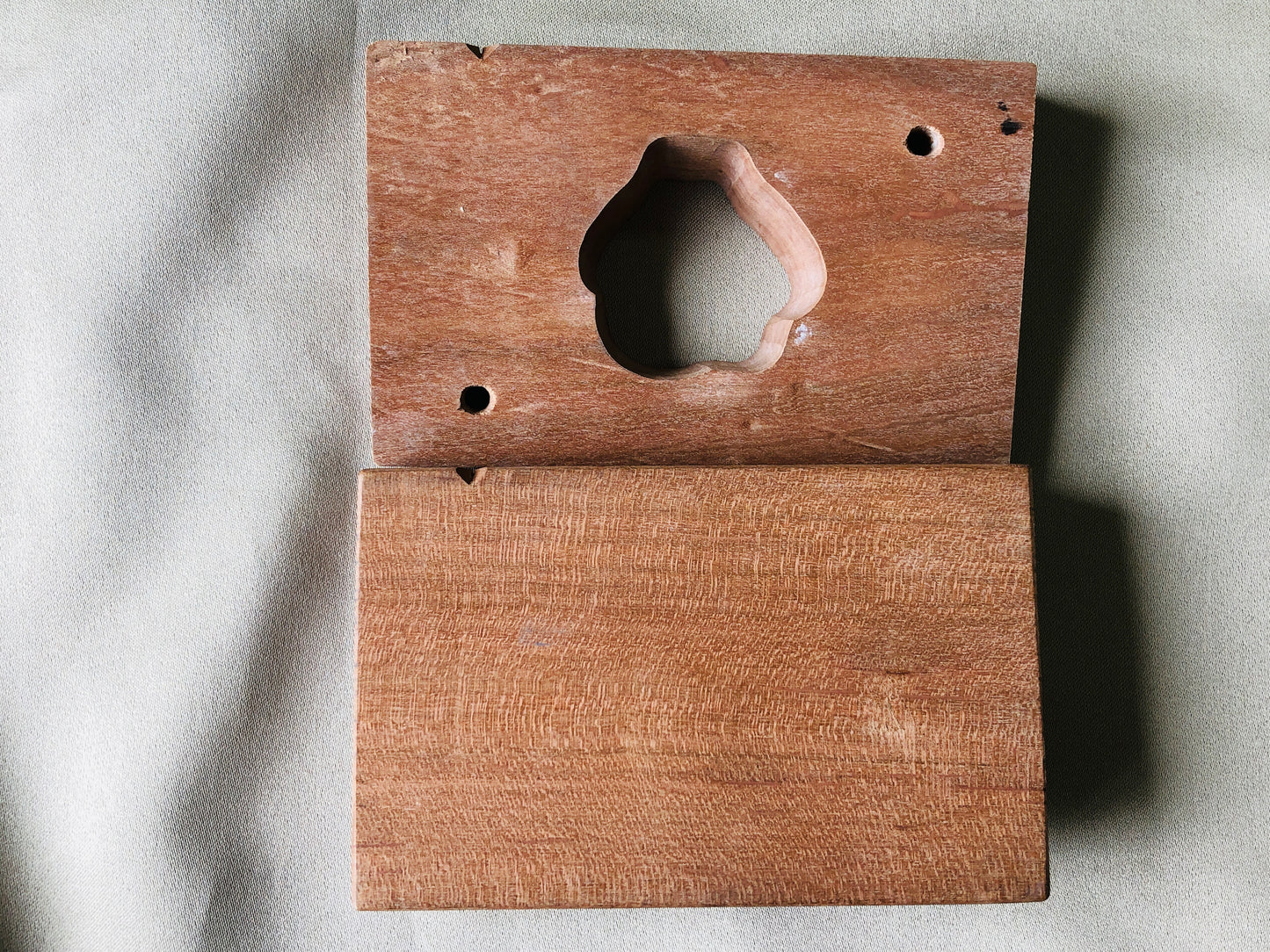 Y4228 KASHIGATA Watermill Japan antique Wooden Pastry Mold wagashi confectionery