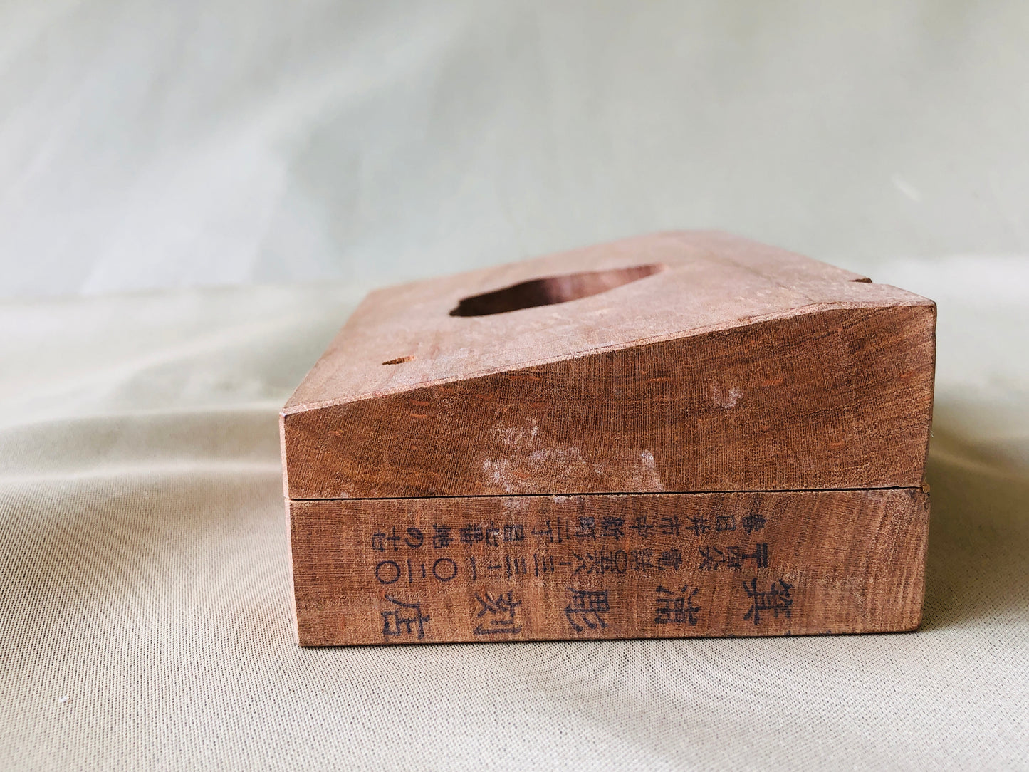 Y4228 KASHIGATA Watermill Japan antique Wooden Pastry Mold wagashi confectionery