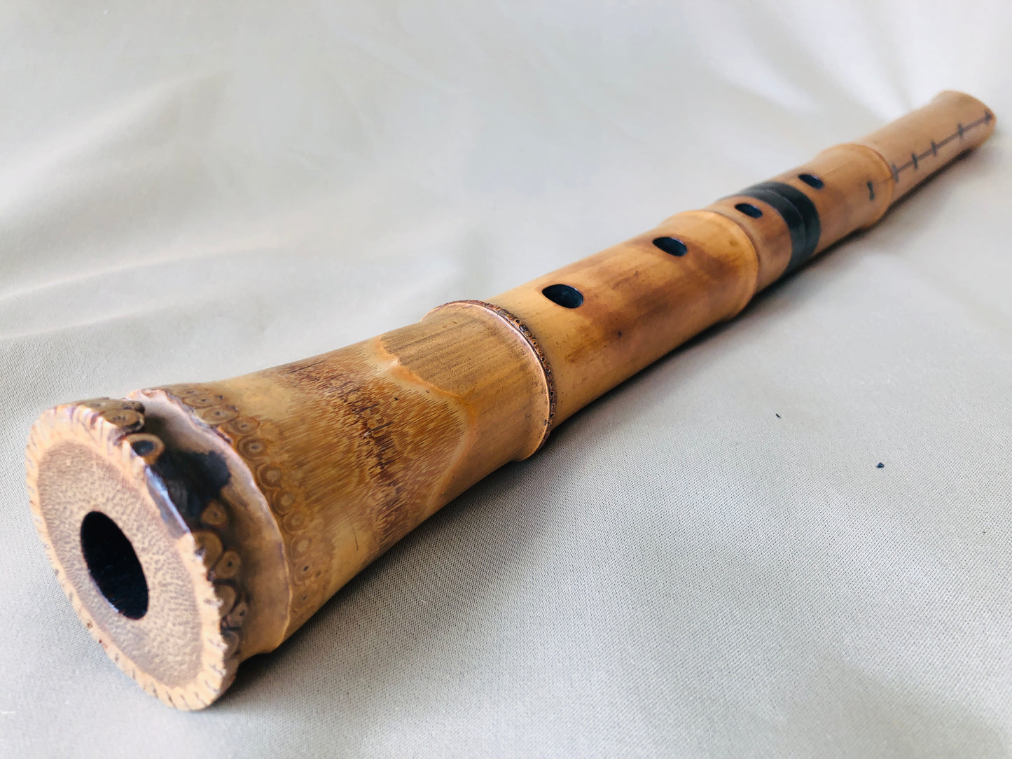 Y4262 SHAKUHACHI Bamboo flute Kinko style signed Japan traditional antique