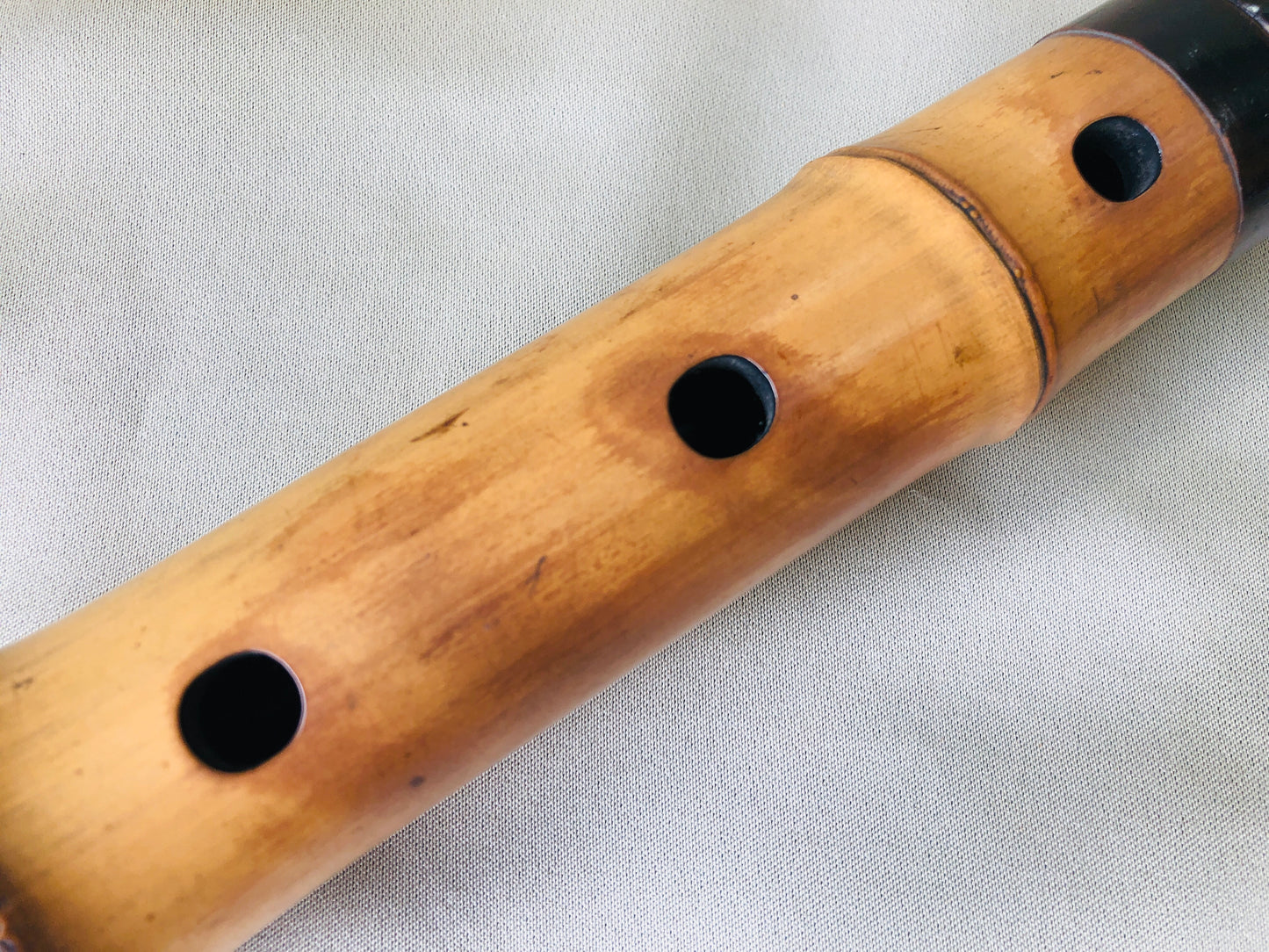 Y4262 SHAKUHACHI Bamboo flute Kinko style signed Japan traditional antique