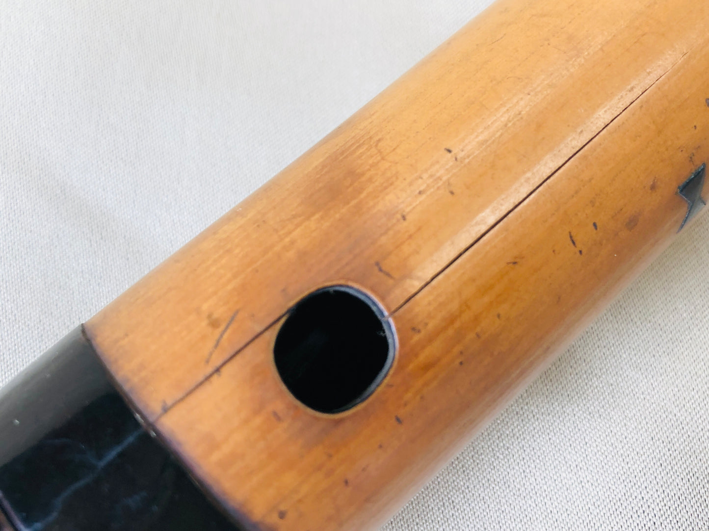 Y4262 SHAKUHACHI Bamboo flute Kinko style signed Japan traditional antique