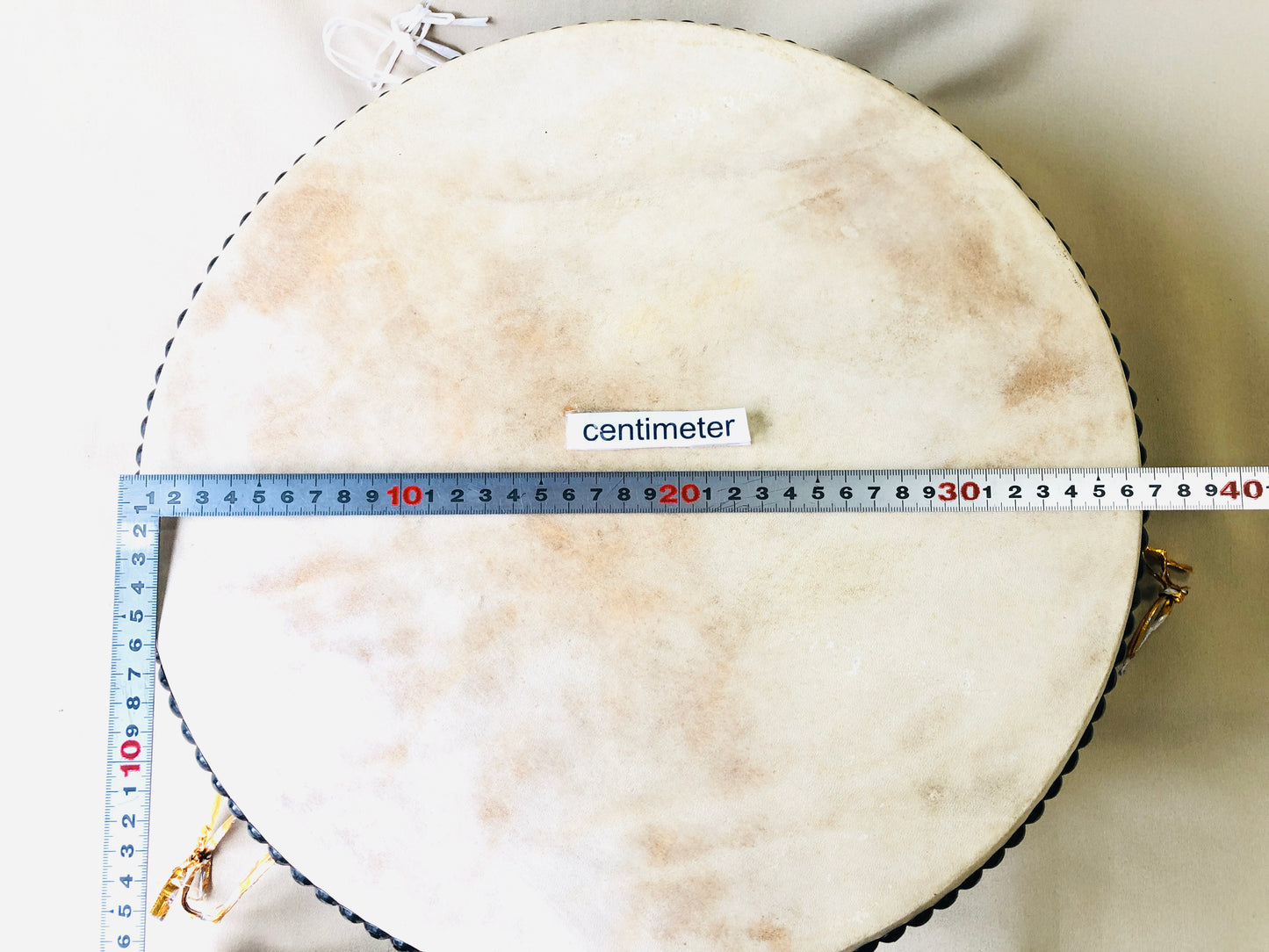 Y4274 TAIKO Flat Drum sound musical instrument Japan vintage antique traditional