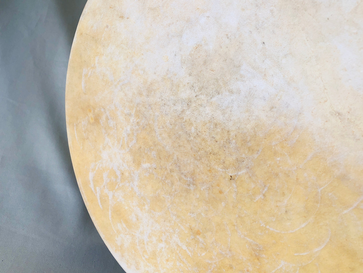 Y4274 TAIKO Flat Drum sound musical instrument Japan vintage antique traditional