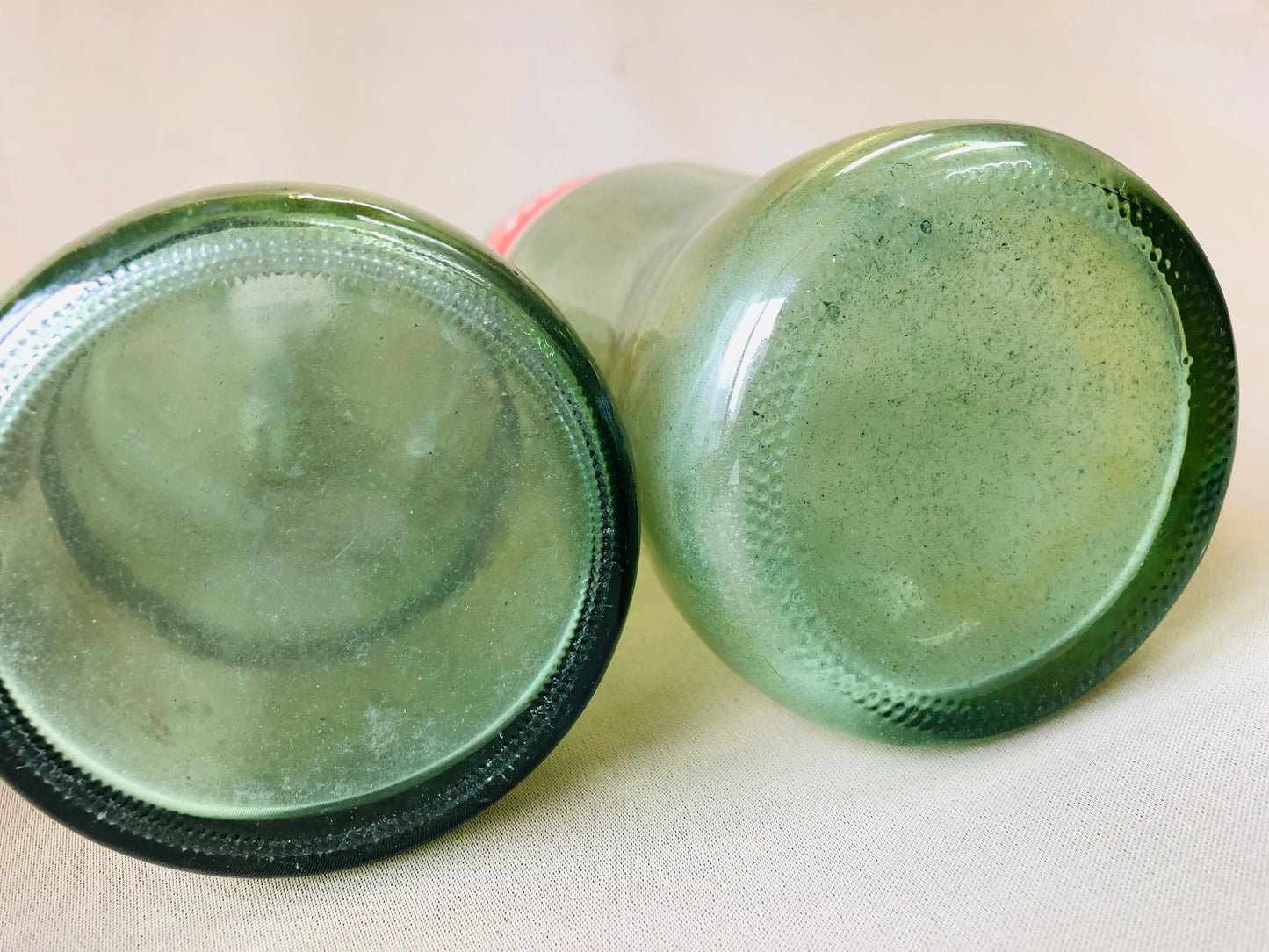 Y4281 BOTTLE Coca-Cola empty 1 liter soda set Japanese antique vintage Japan