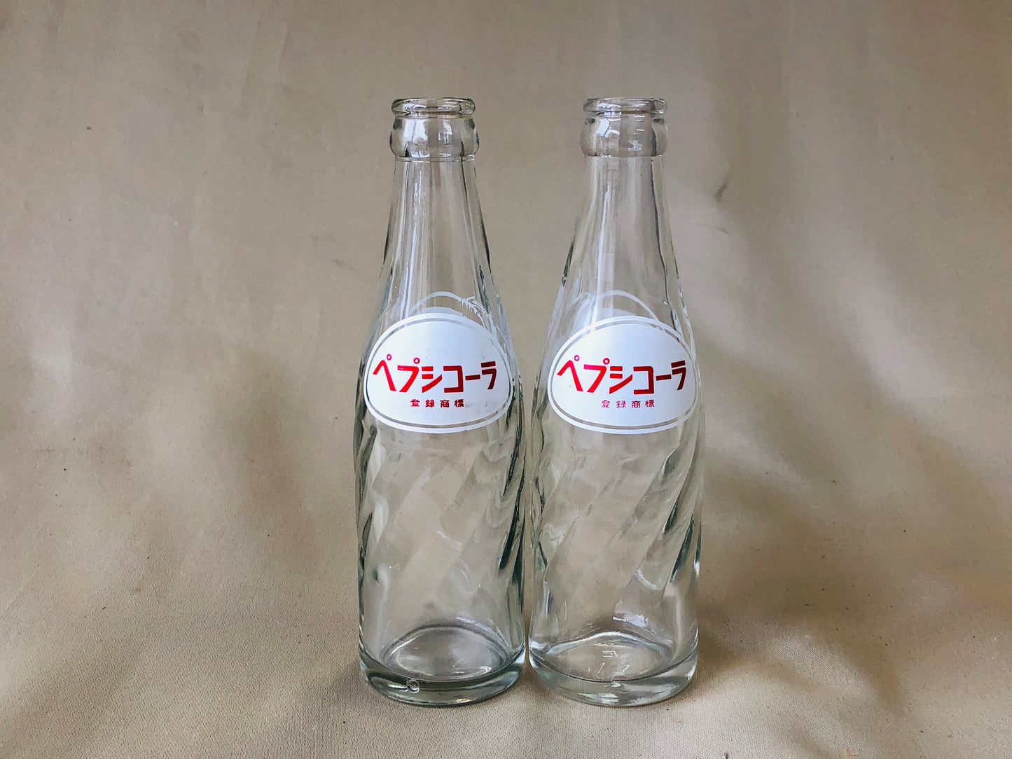 Y4282 BOTTLE Pepsi-Cola empty 35ml soda set Japanese antique vintage Japan