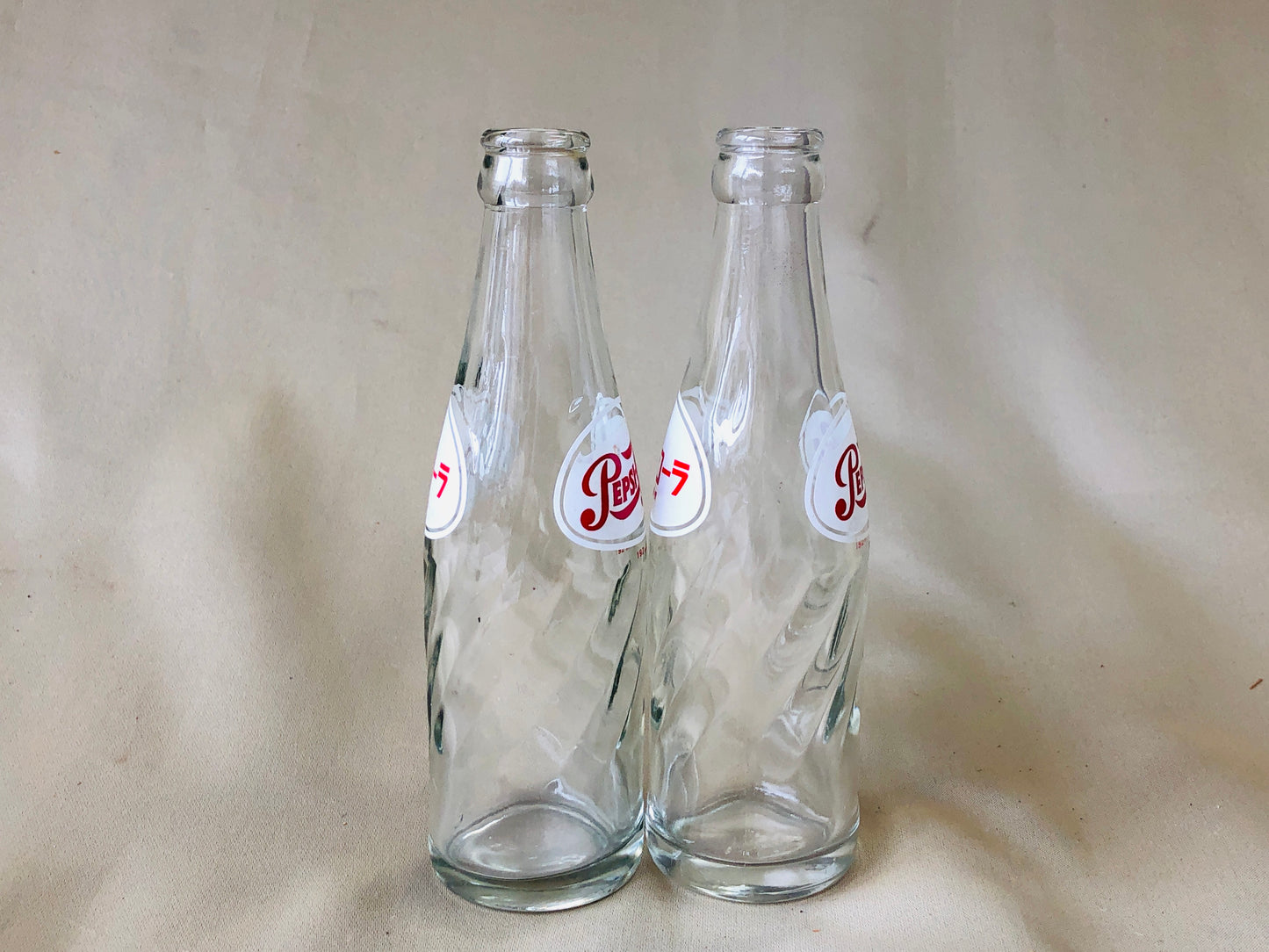 Y4282 BOTTLE Pepsi-Cola empty 35ml soda set Japanese antique vintage Japan