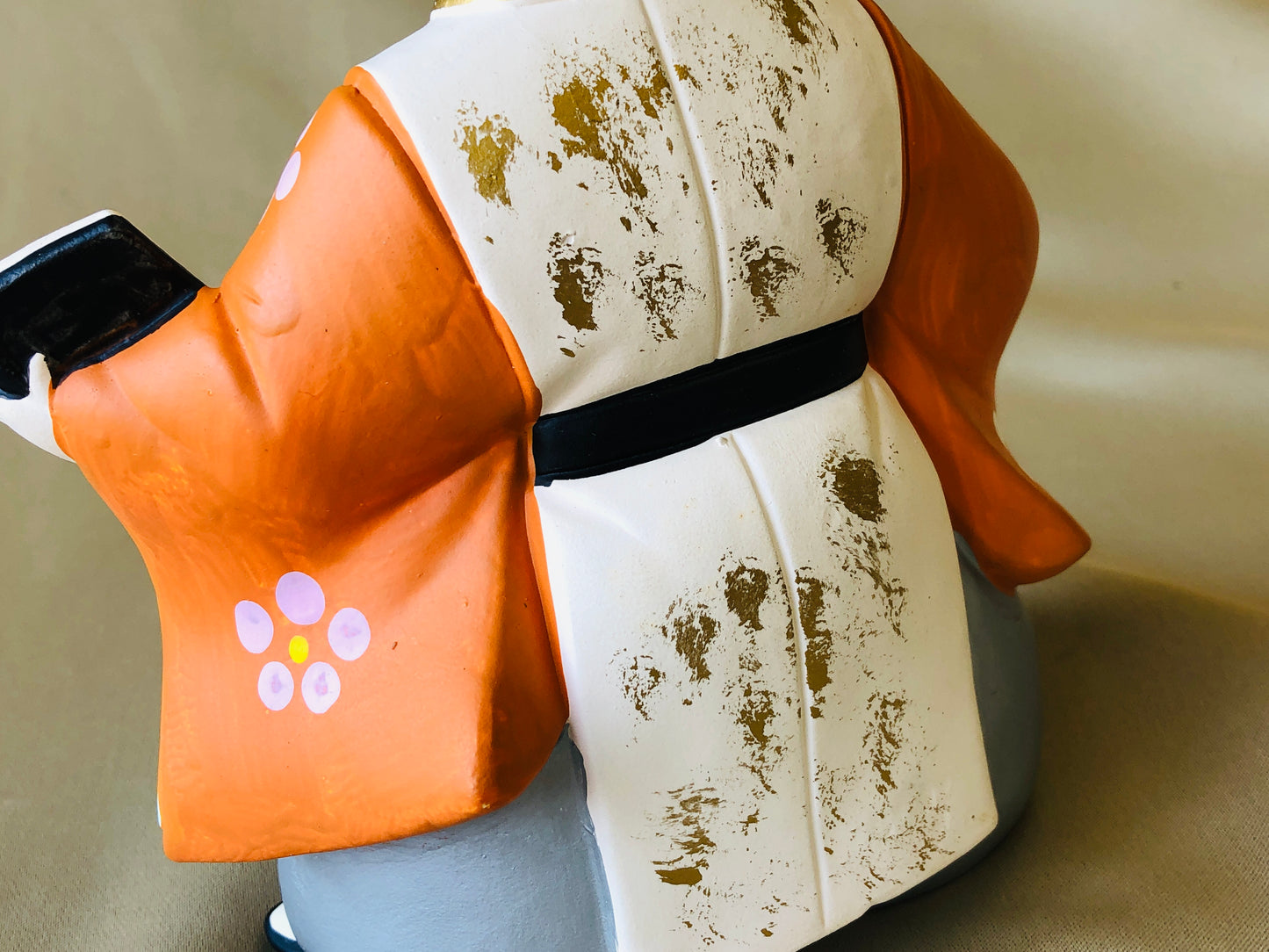 Y4286 NINGYO Hakata doll figure figurine box Japan antique statue vintage