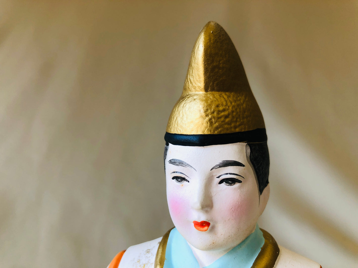 Y4286 NINGYO Hakata doll figure figurine box Japan antique statue vintage
