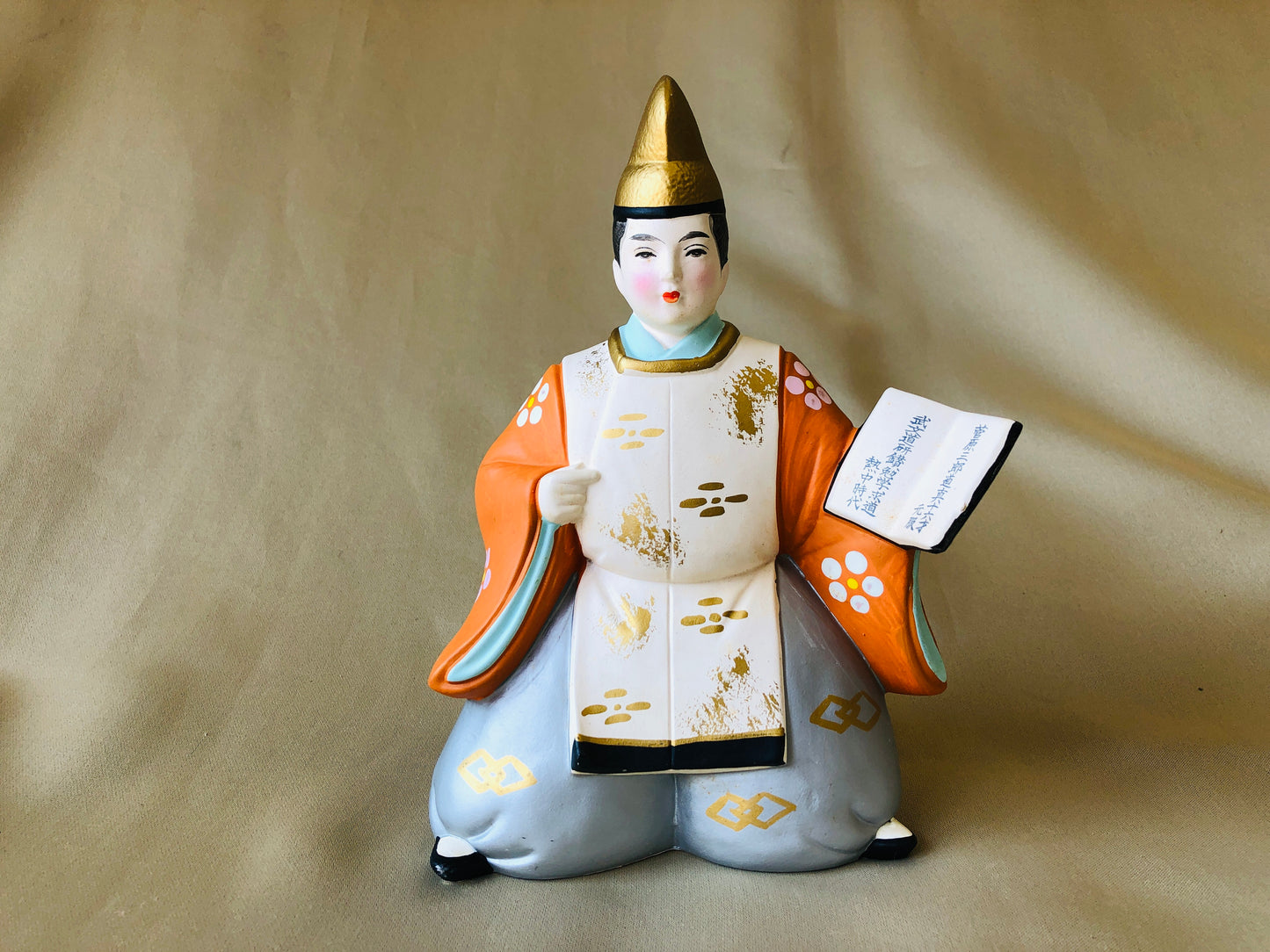 Y4286 NINGYO Hakata doll figure figurine box Japan antique statue vintage