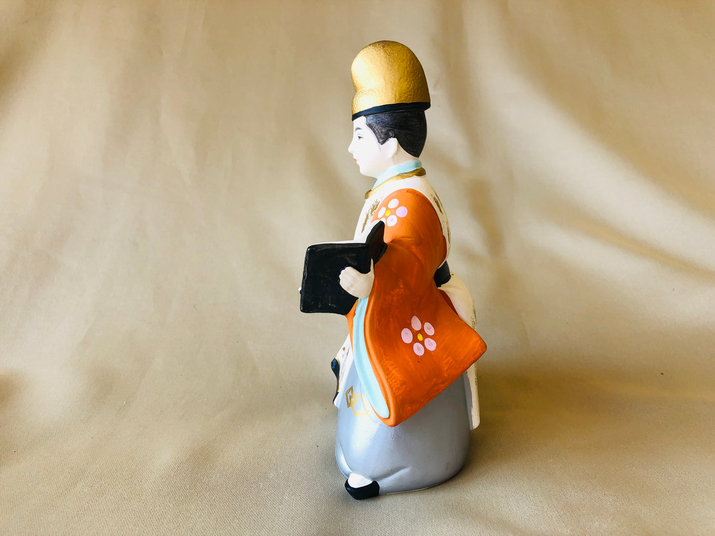 Y4286 NINGYO Hakata doll figure figurine box Japan antique statue vintage