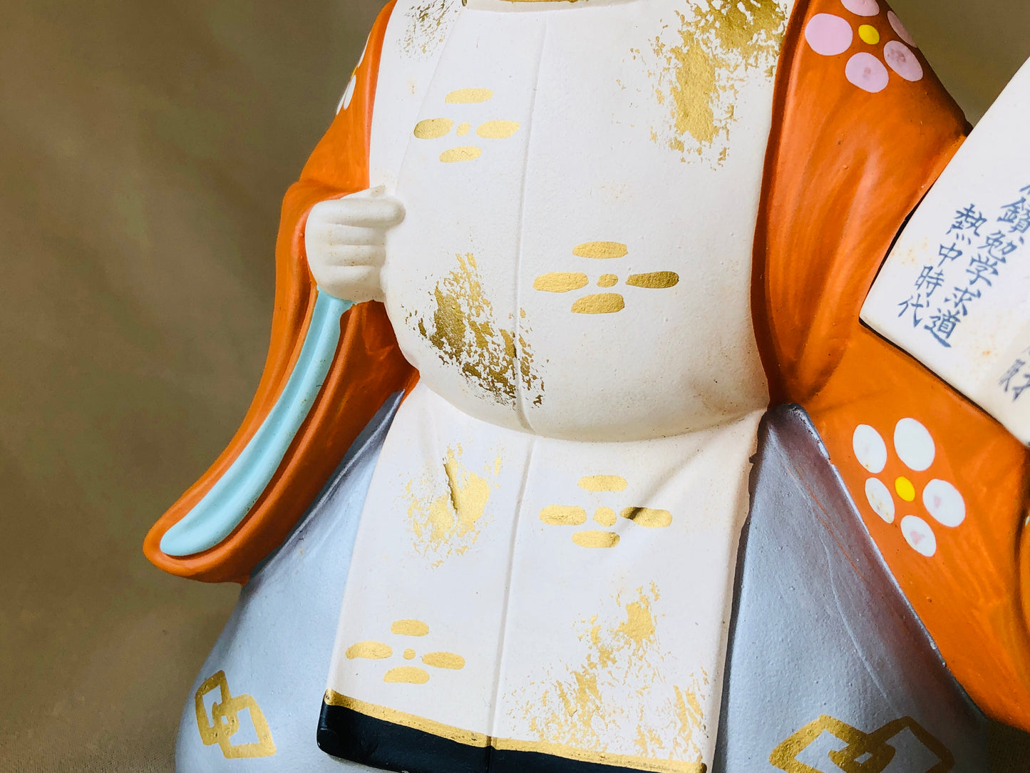 Y4286 NINGYO Hakata doll figure figurine box Japan antique statue vintage
