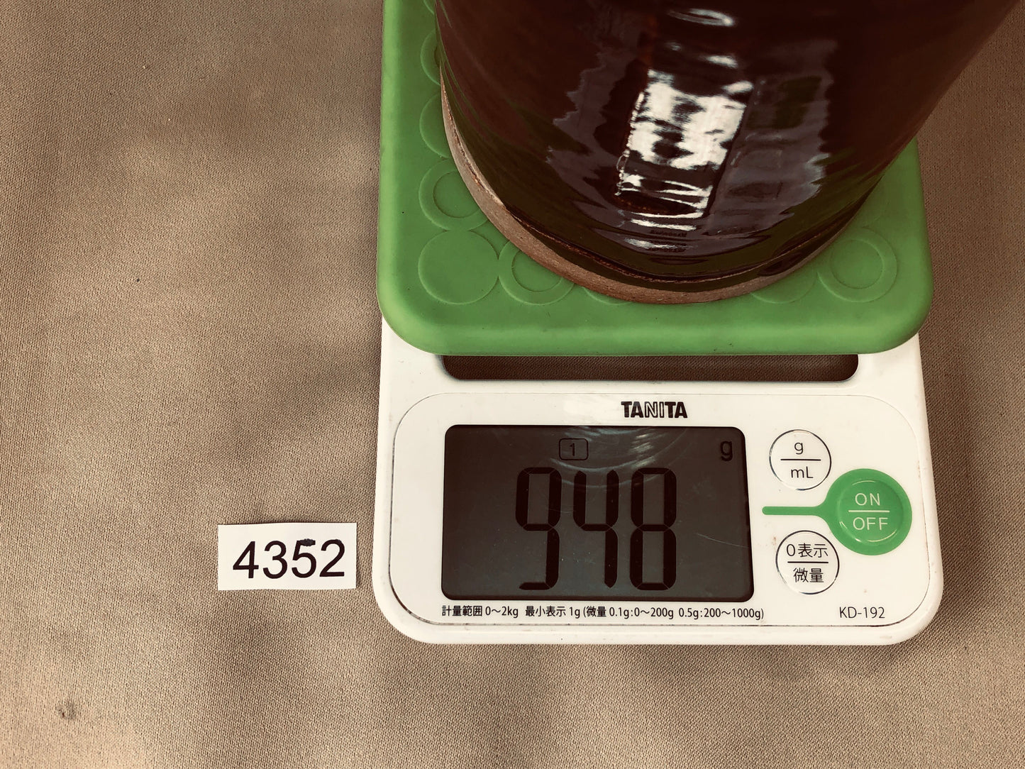 Y4352 MIZUSASHI Takatori-ware water pot signed Japan Tea Ceremony antique