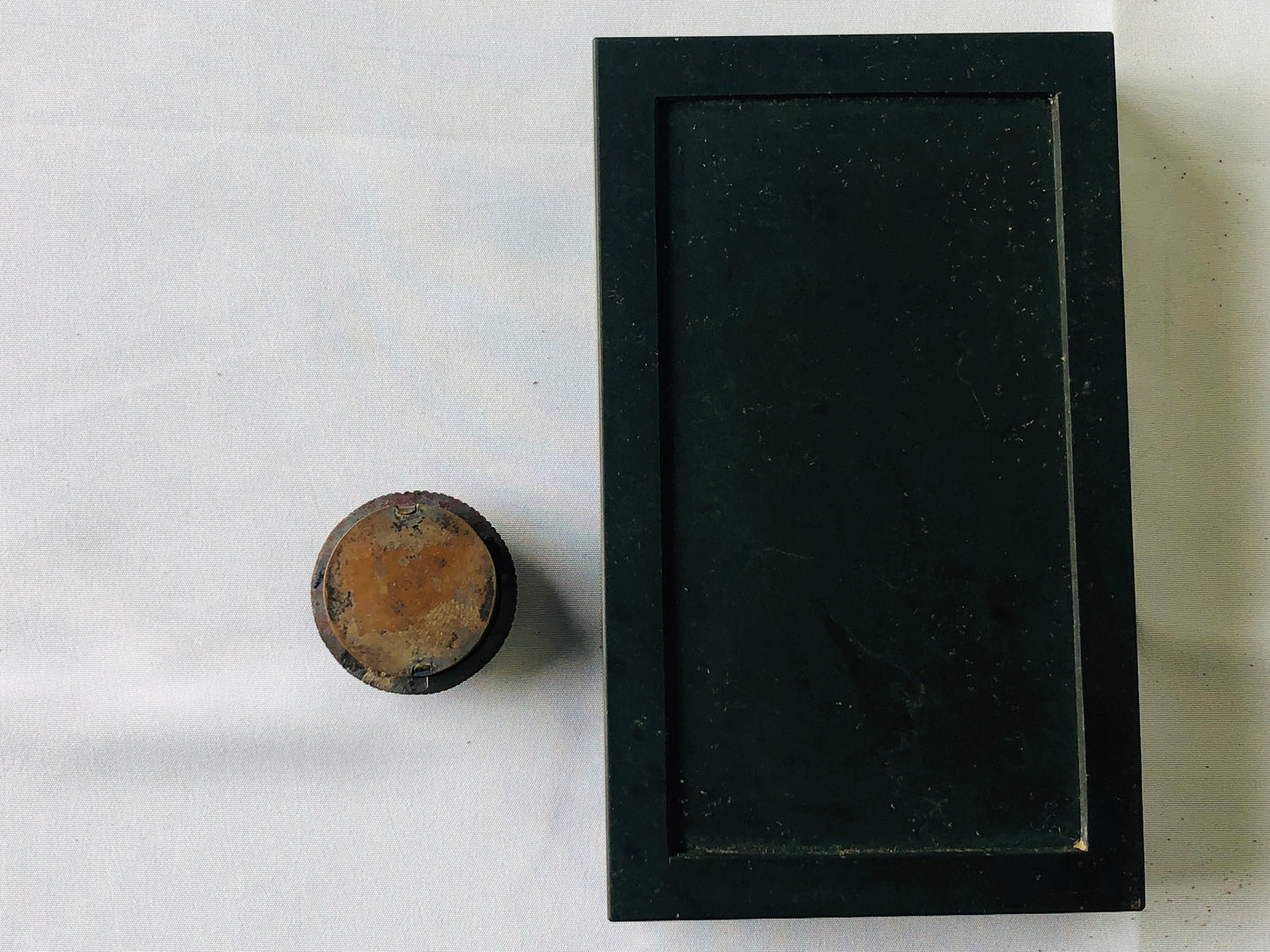 Y4373 BOX Makie Suzuri case autumn leaves Japan antique vintage storage interior
