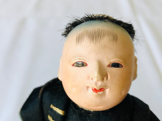 Y4393 NINGYO Boy doll figure figurine Japan antique statue vintage toy interior