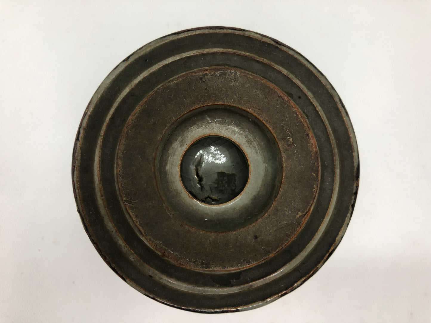 Y4433 CHAWAN Soma-ware signed Japan antique tea ceremony pottery bowl cup