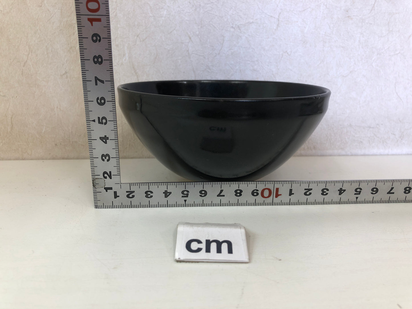 Y4439 CHAWAN Leaf Tenmoku signed Japan antique tea ceremony pottery bowl cup