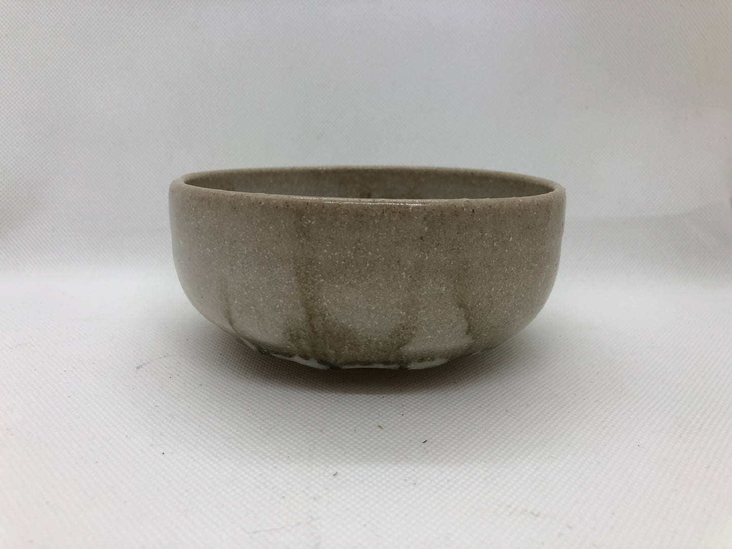 Y4442 CHAWAN Iga-ware signed Japan antique tea ceremony pottery bowl cup vessel