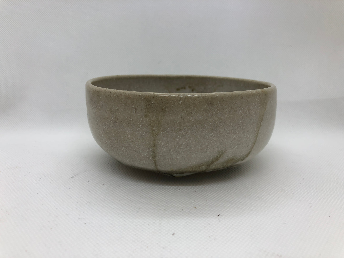 Y4442 CHAWAN Iga-ware signed Japan antique tea ceremony pottery bowl cup vessel