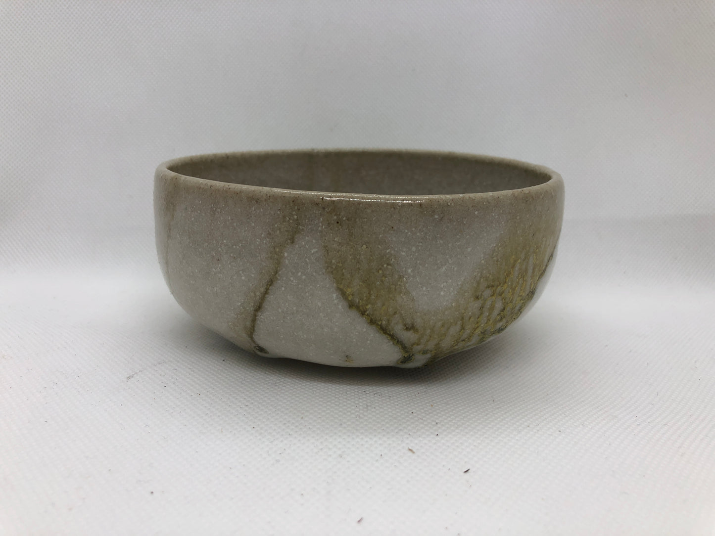 Y4442 CHAWAN Iga-ware signed Japan antique tea ceremony pottery bowl cup vessel
