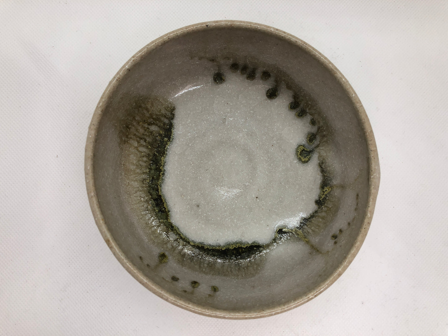 Y4442 CHAWAN Iga-ware signed Japan antique tea ceremony pottery bowl cup vessel