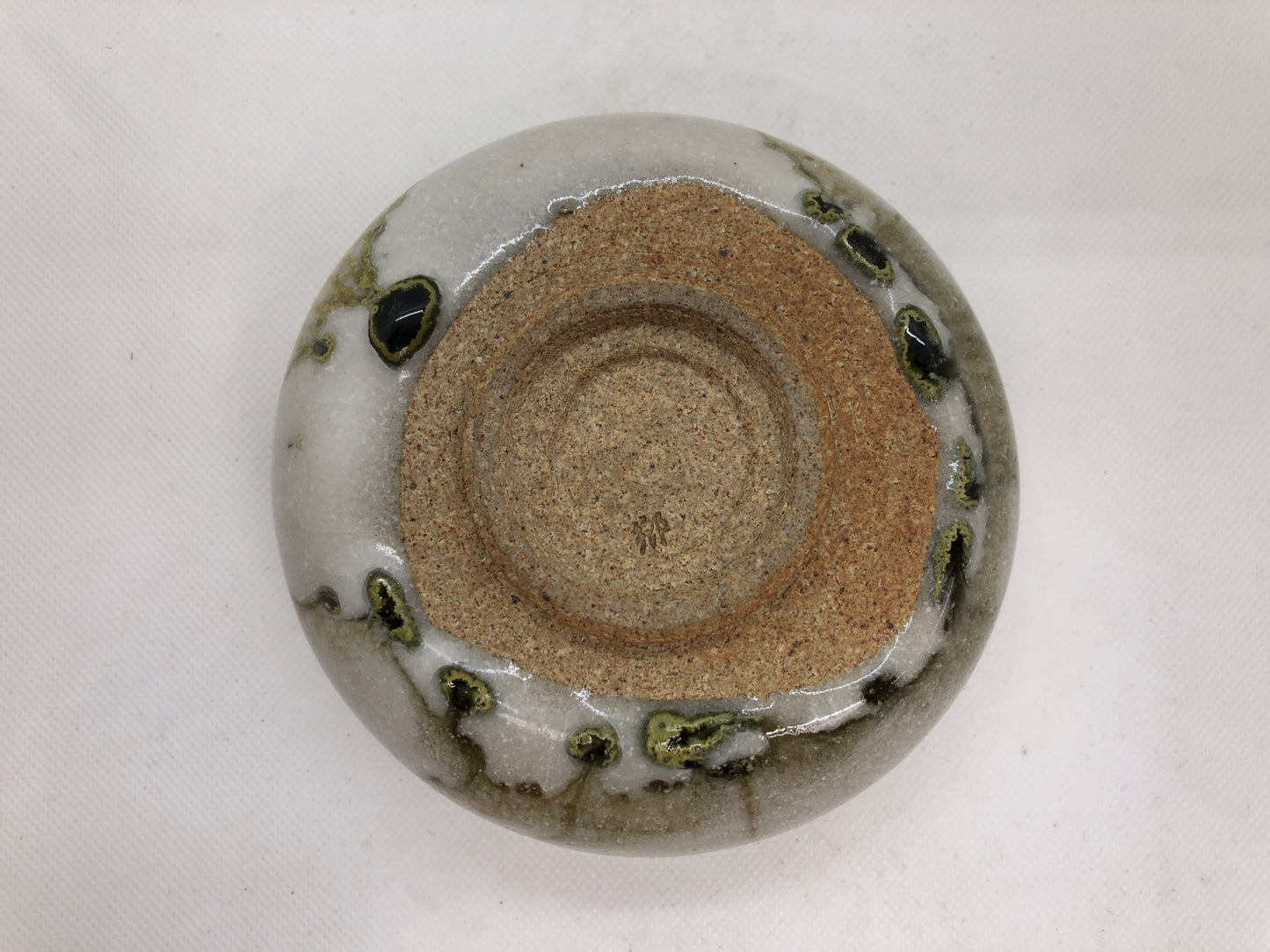 Y4442 CHAWAN Iga-ware signed Japan antique tea ceremony pottery bowl cup vessel