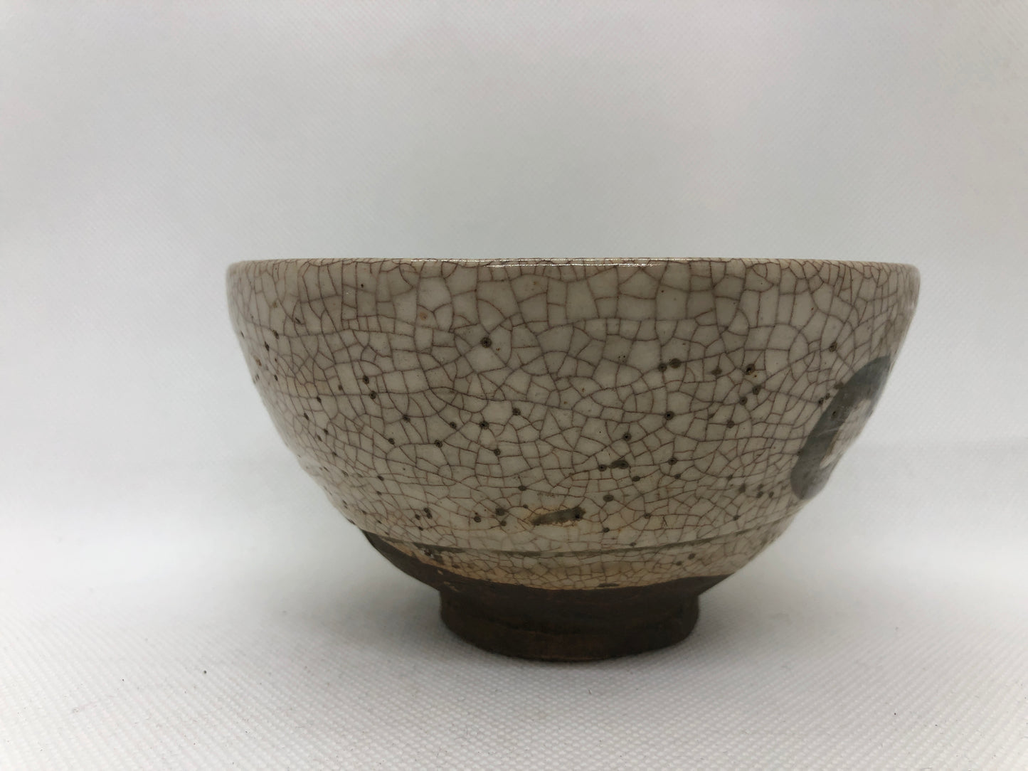 Y4468 CHAWAN Mino-ware signed Japan antique pottery bowl cup vessel container