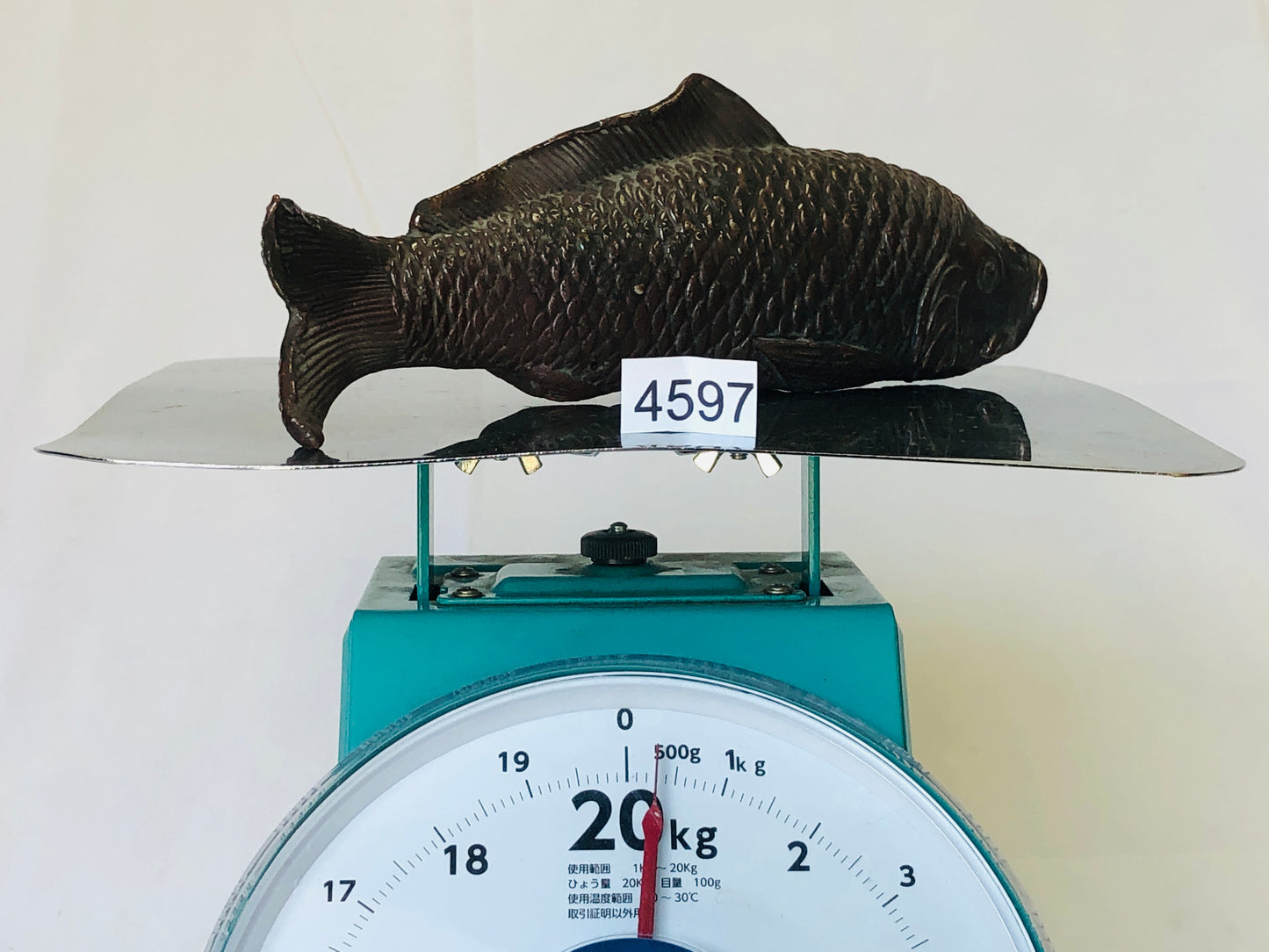 Y4597 FLOWER VASE Bizen-ware koi fish hanging pot Japan ikebana antique interior