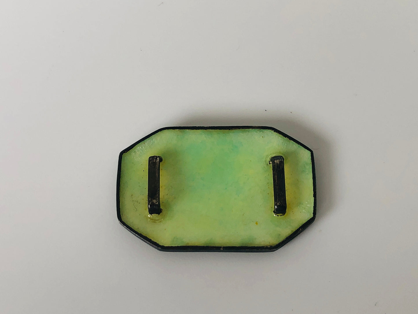 Y4603 OBIDOME Cloisonne Sash Clip brooch hand drum Japan Kimono antique vintage